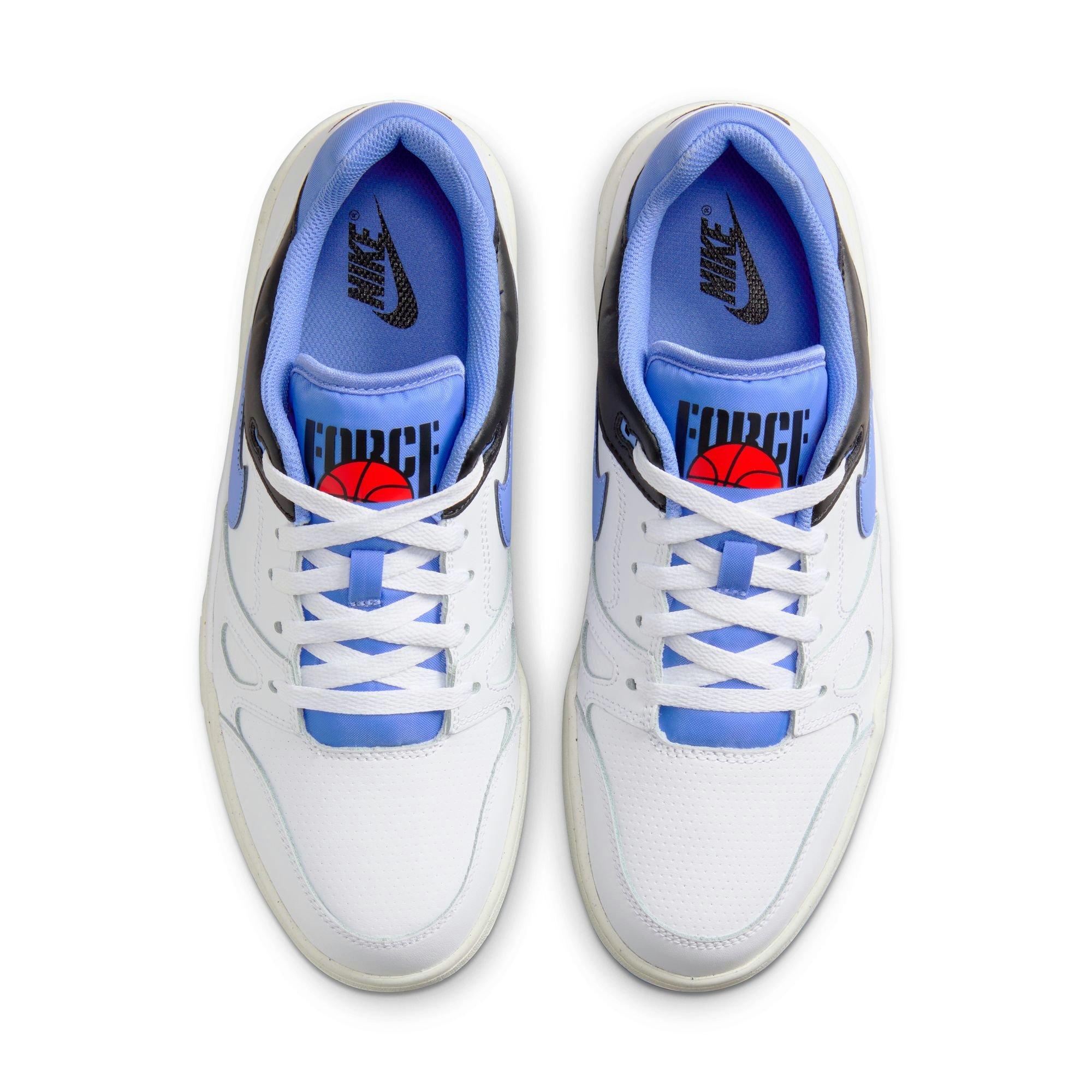 Nike Full Force Low "White/Polar/Black/Sail" Men's Shoe - WHITE/BLUE Thumbnail View 7