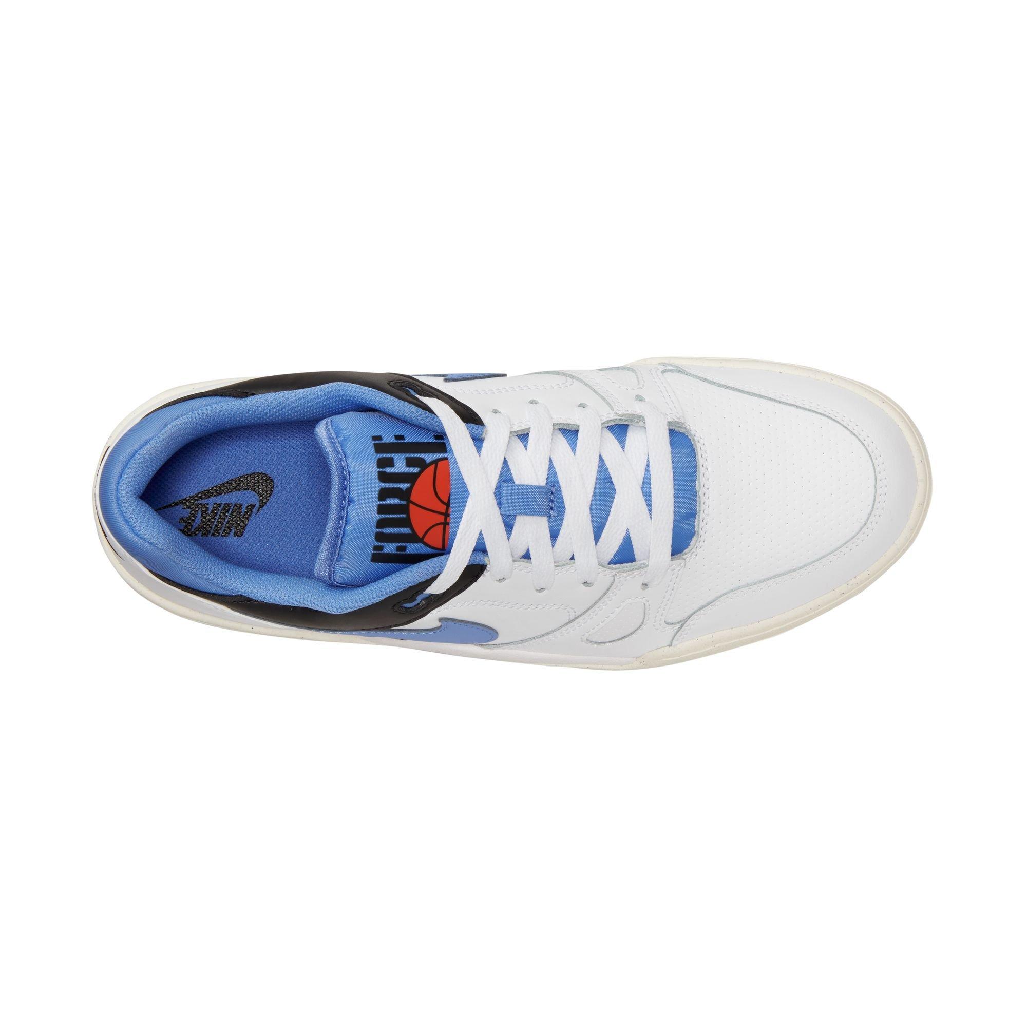 Nike Full Force Low "White/Polar/Black/Sail" Men's Shoe - WHITE/BLUE Thumbnail View 8