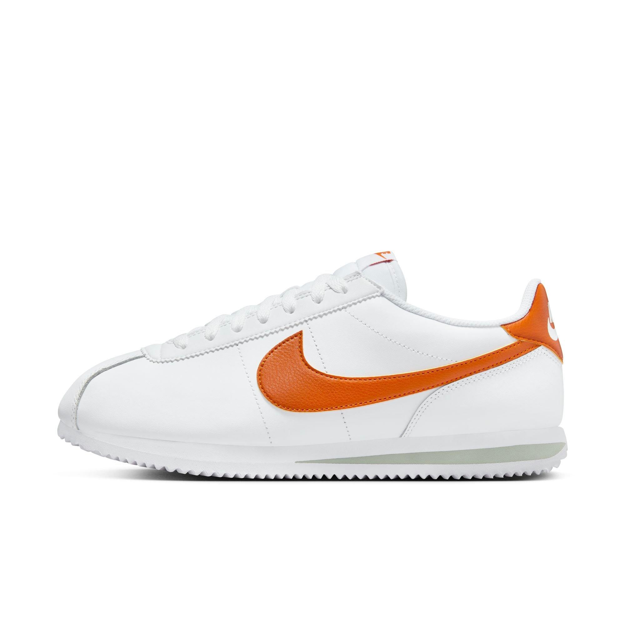 White and clearance grey nike cortez