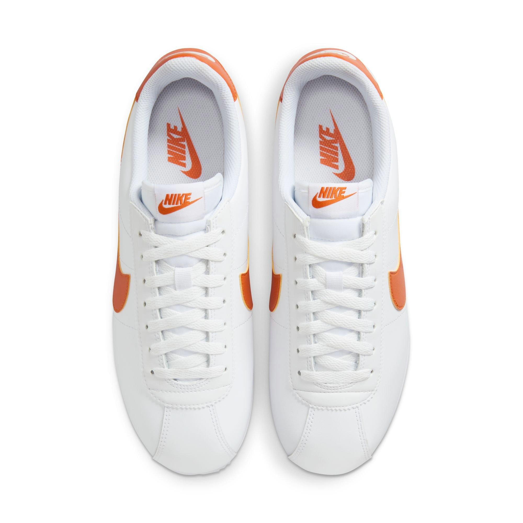 Nike Cortez "White/Campfire Orange/Jade Horizon" Men's Shoe - WHITE/ORANGE Thumbnail View 7