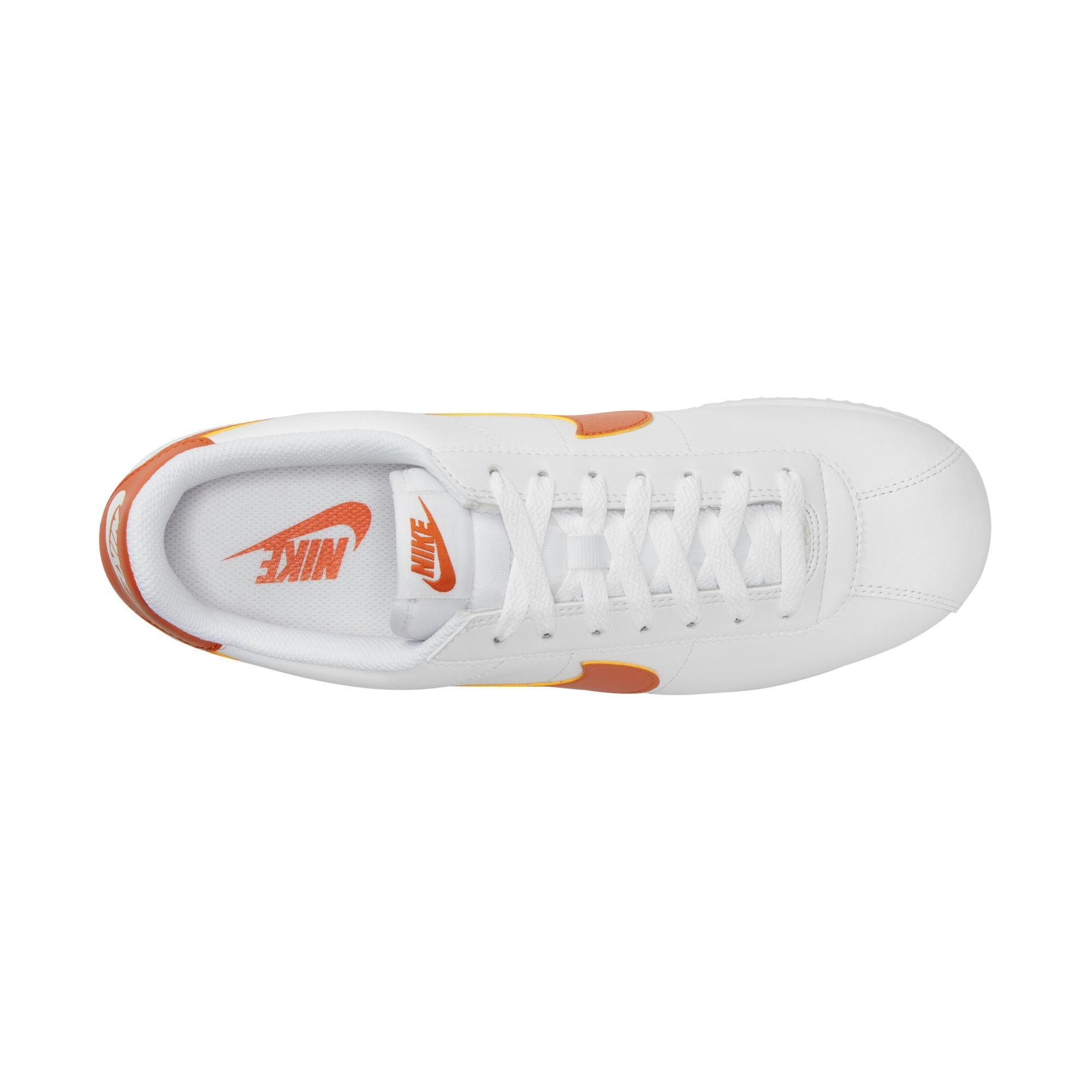 NIKE CORTEZ BASIC LEATHER (WHITE/BLACK/TEAM ORANGE)