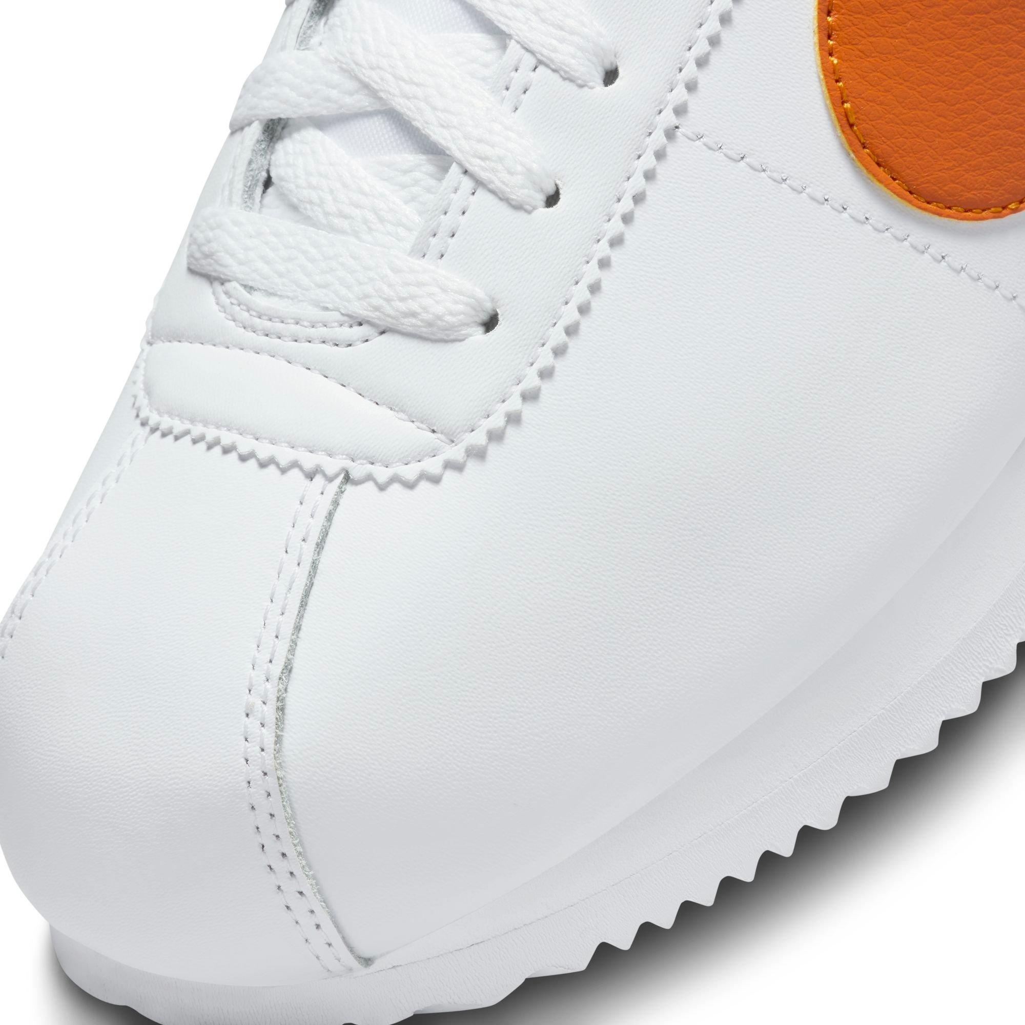 Nike cortez orange on sale white