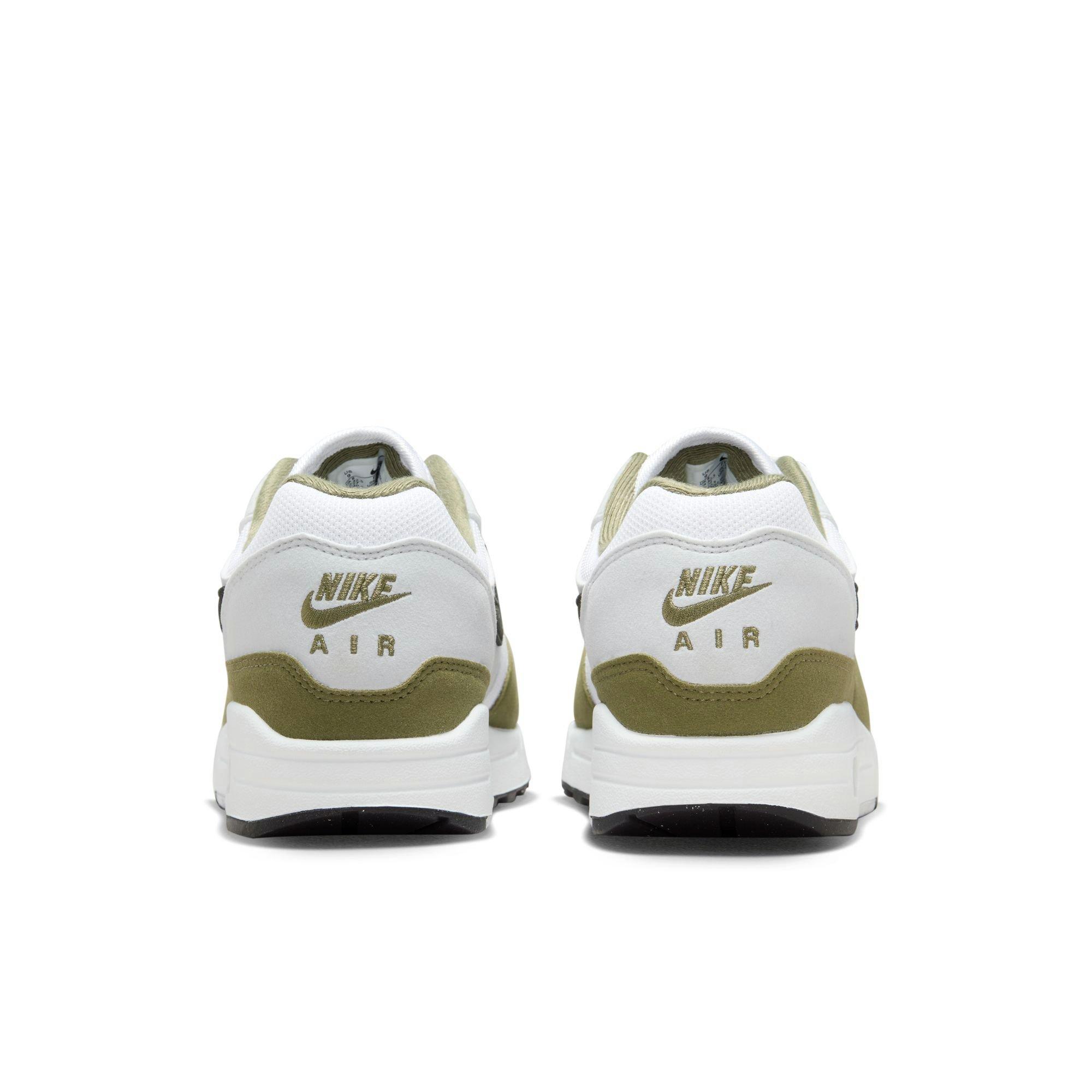 Nike Air Max 1 "Medium Olive" Men's Shoe - WHITE/BLACK/PURE PLATINUM Thumbnail View 8