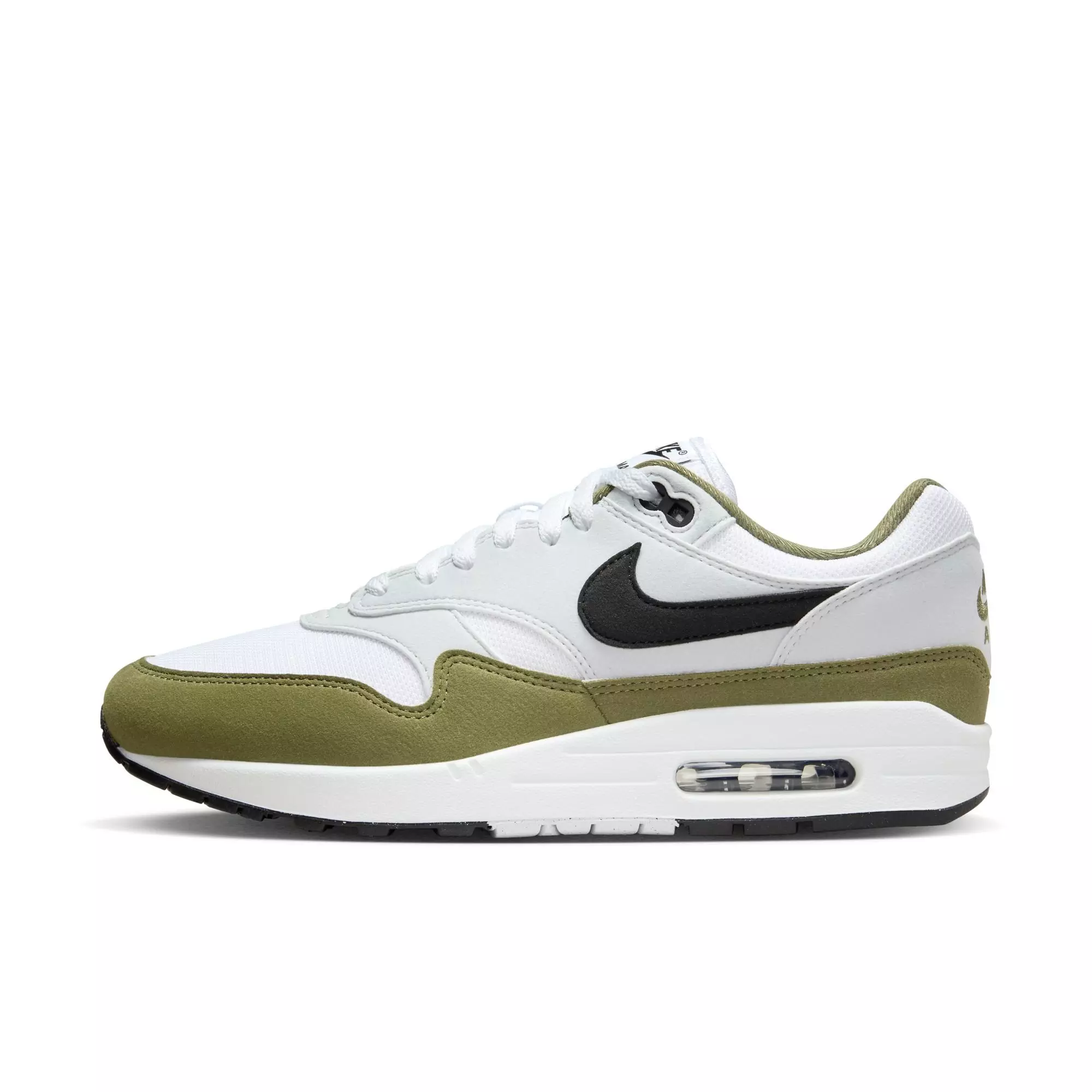 Nike Air Max 1 "Medium Olive" Men's Shoe - WHITE/BLACK/PURE PLATINUM