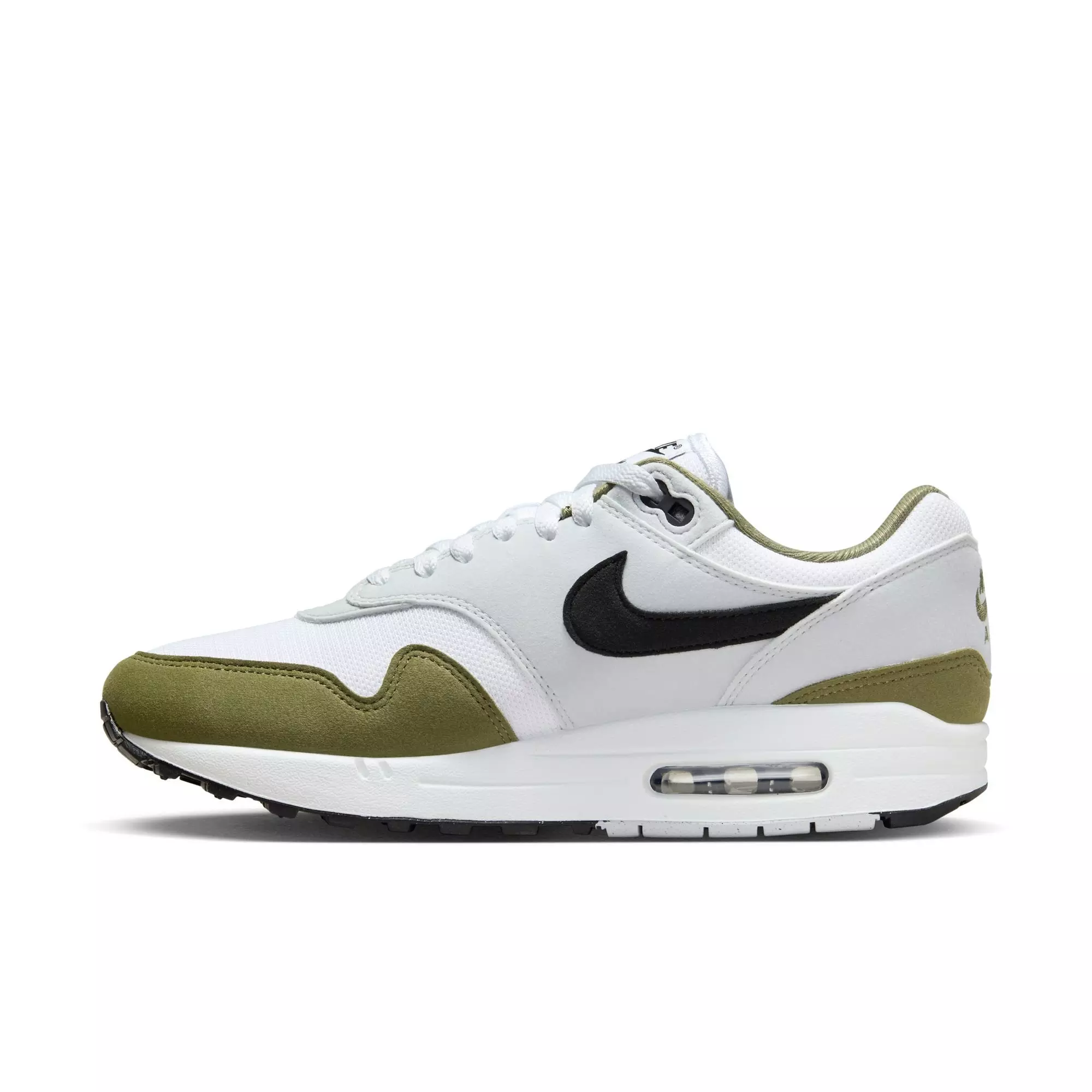 Nike Air Max 1 "Medium Olive" Men's Shoe - WHITE/BLACK/PURE PLATINUM