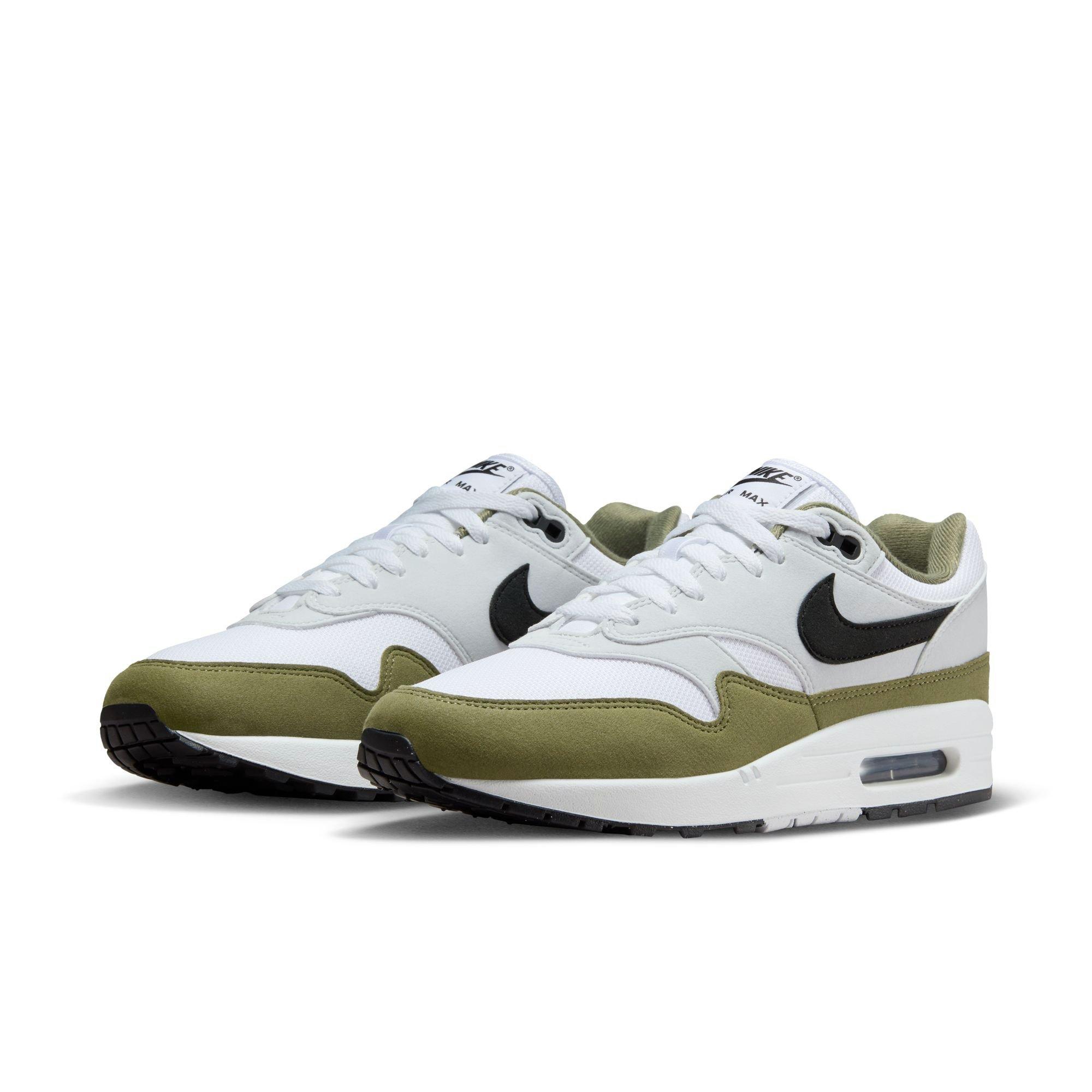 Nike Air Max 1 "Medium Olive" Men's Shoe - WHITE/BLACK/PURE PLATINUM Thumbnail View 3