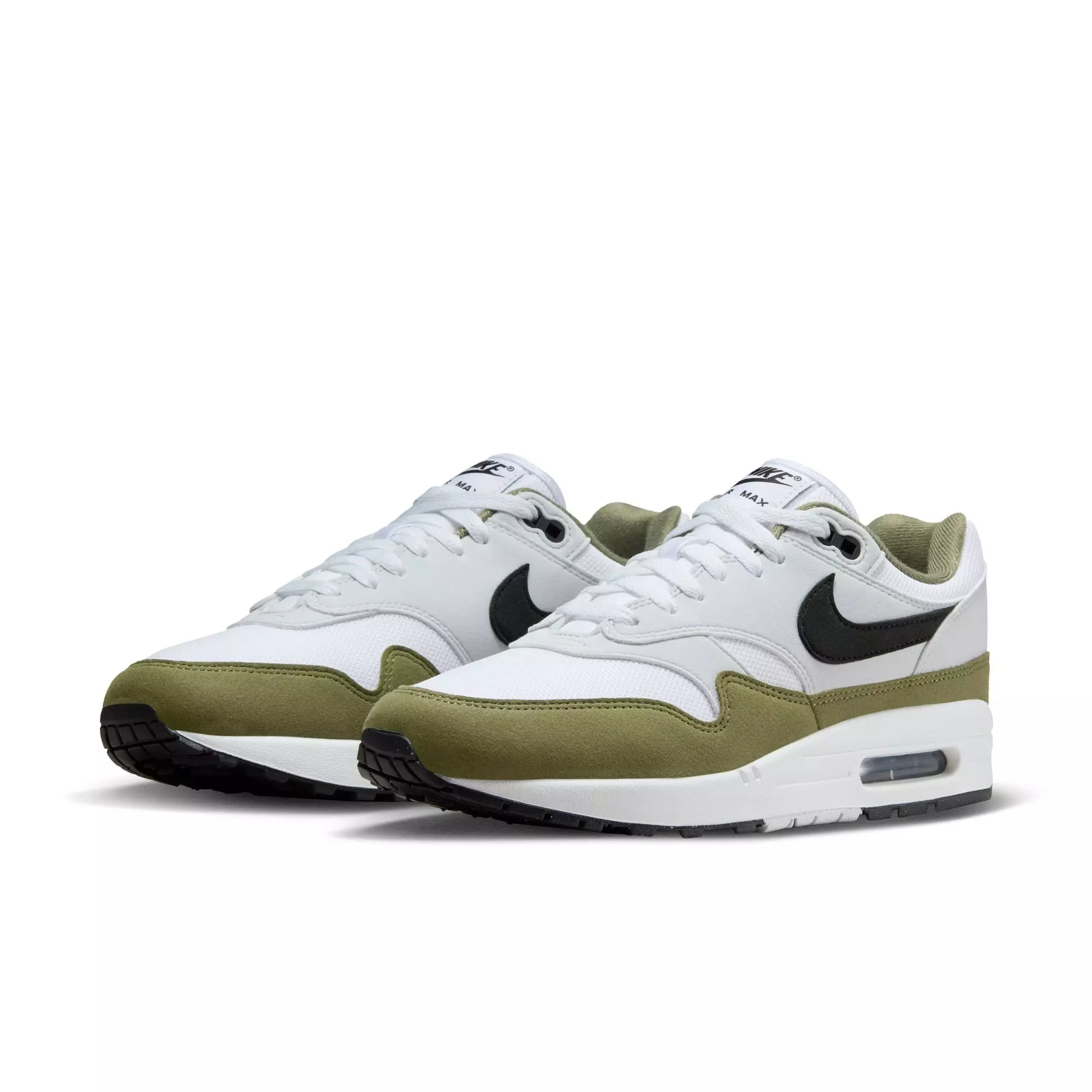 Nike Air Max 1 "Medium Olive" Men's Shoe - WHITE/BLACK/PURE PLATINUM
