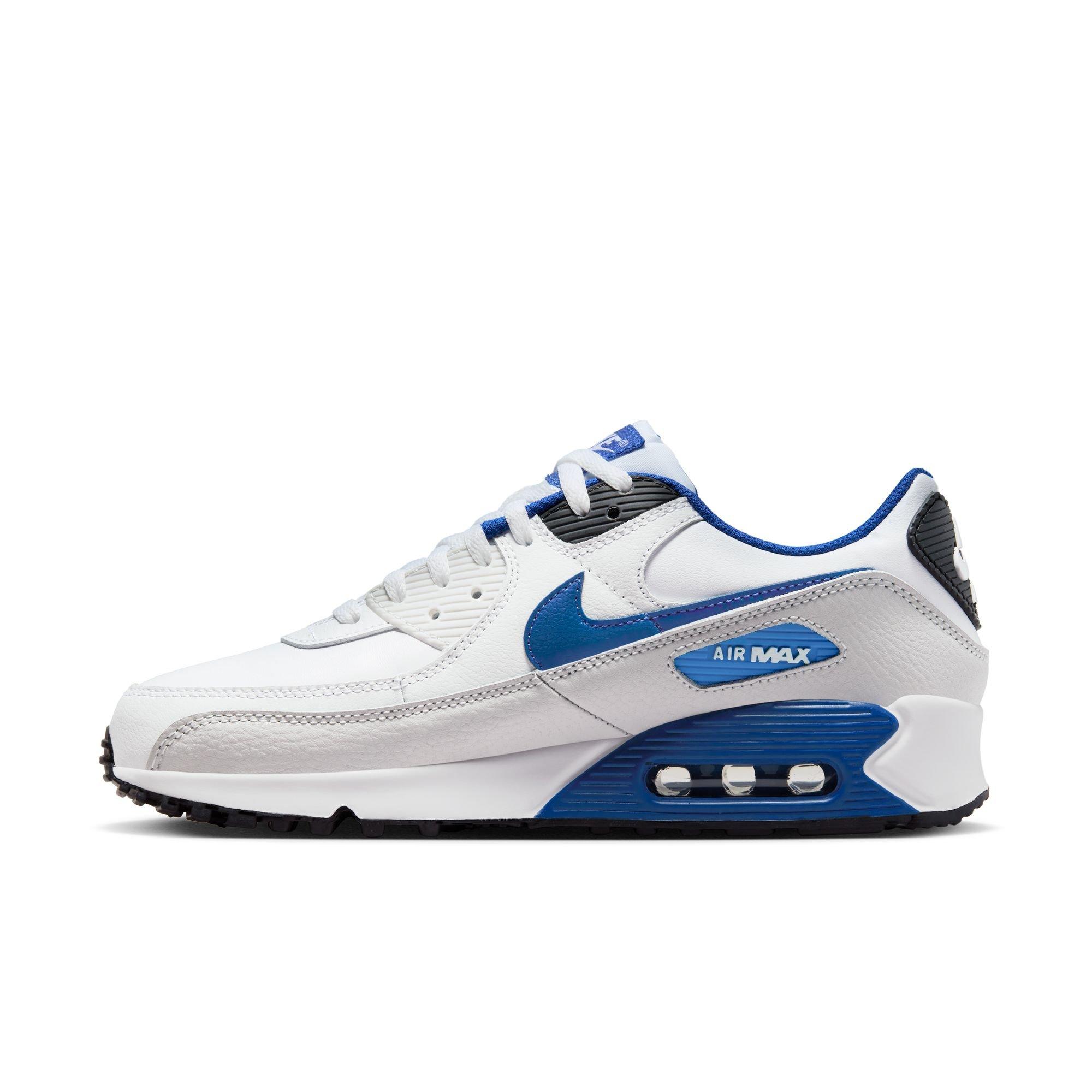 Nike Air Max 90 "White/Game Royal/Photon Dust/Black" Men's Shoe - WHITE/ROYAL Thumbnail View 4