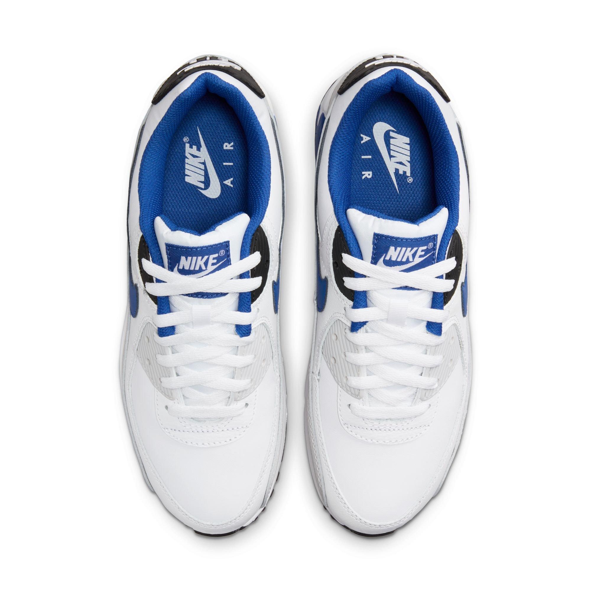 Nike Air Max 90 "White/Game Royal/Photon Dust/Black" Men's Shoe - WHITE/ROYAL Thumbnail View 7