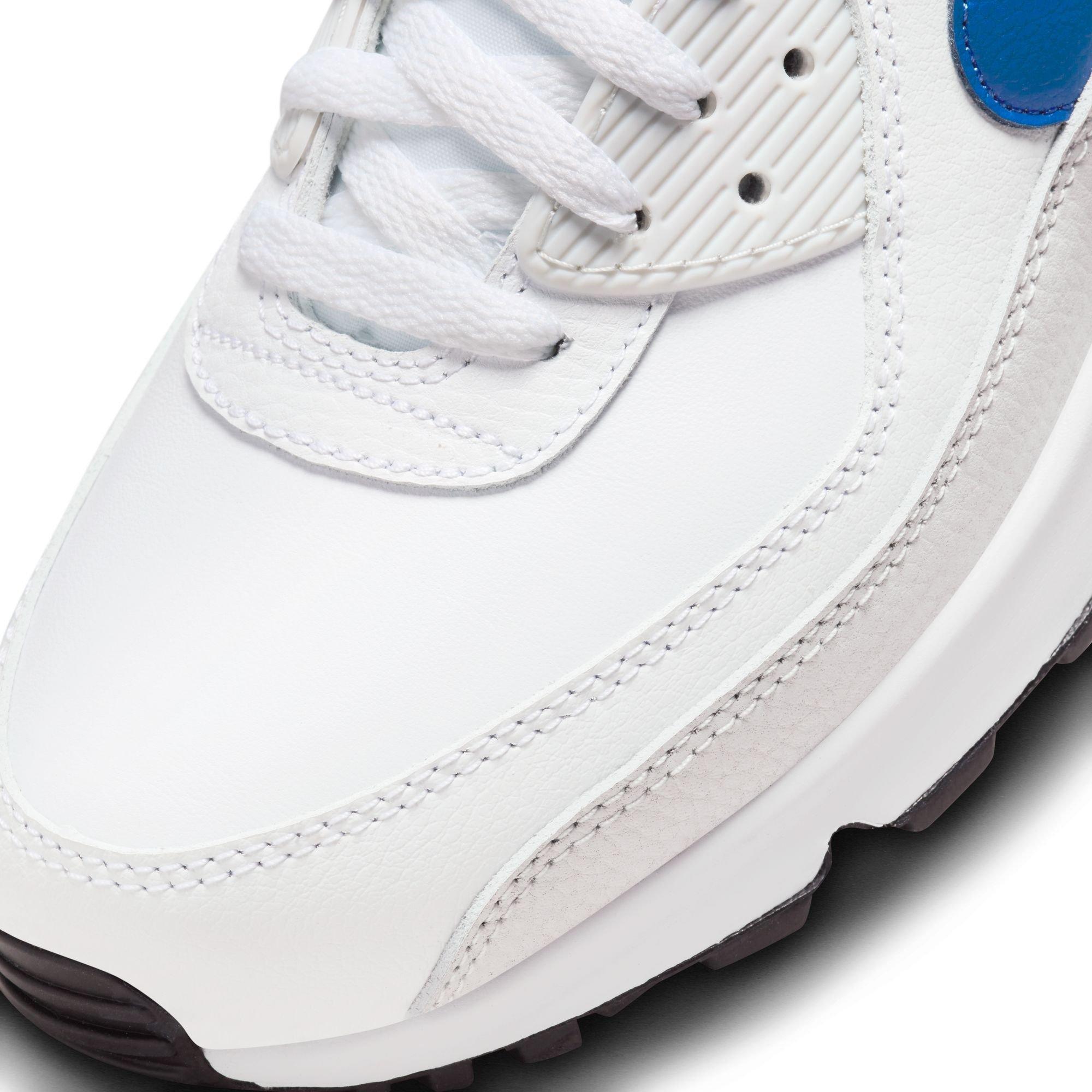 Nike Air Max 90 "White/Game Royal/Photon Dust/Black" Men's Shoe - WHITE/ROYAL Thumbnail View 9
