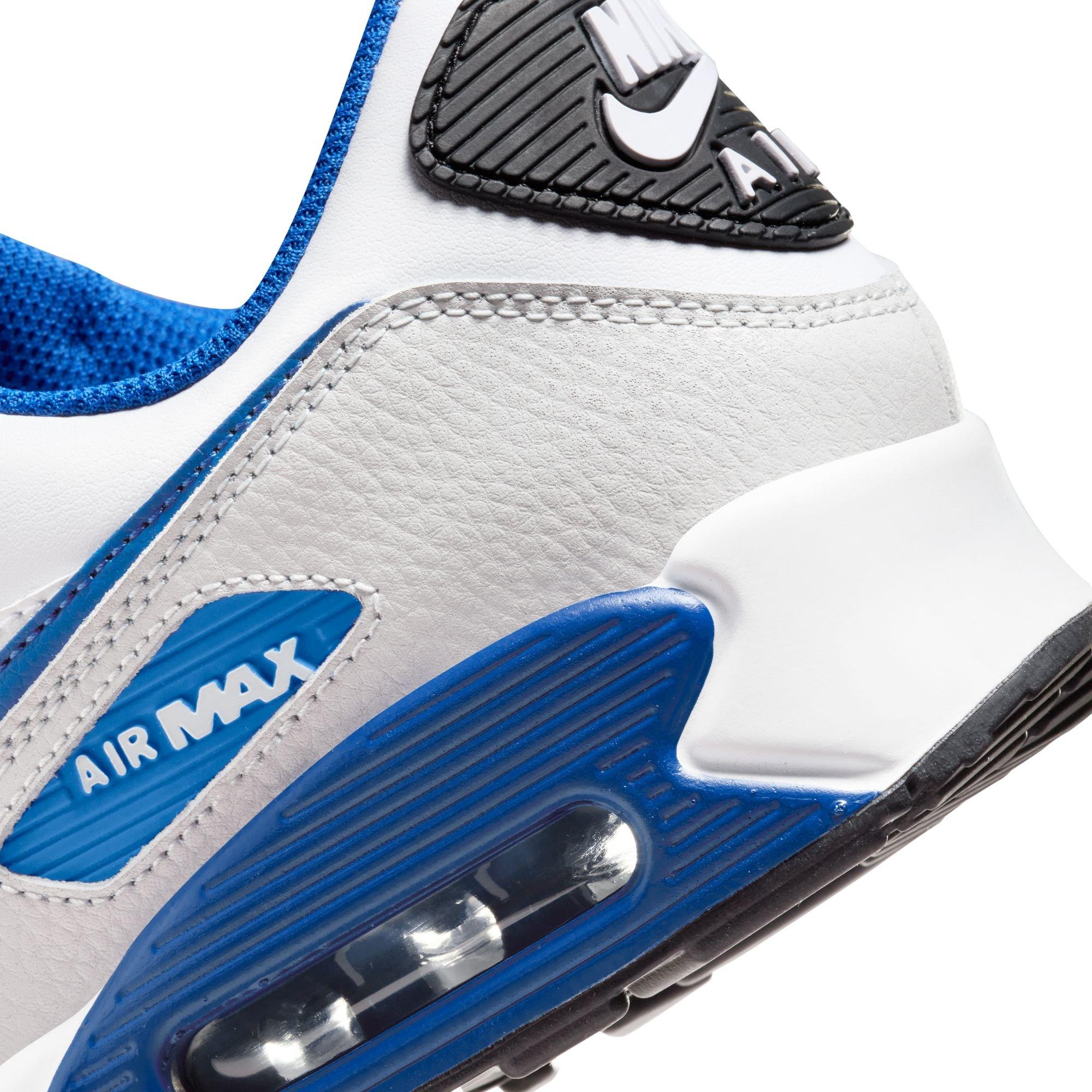 Nike Air Max 90 "White/Game Royal/Photon Dust/Black" Men's Shoe - WHITE/ROYAL Thumbnail View 10