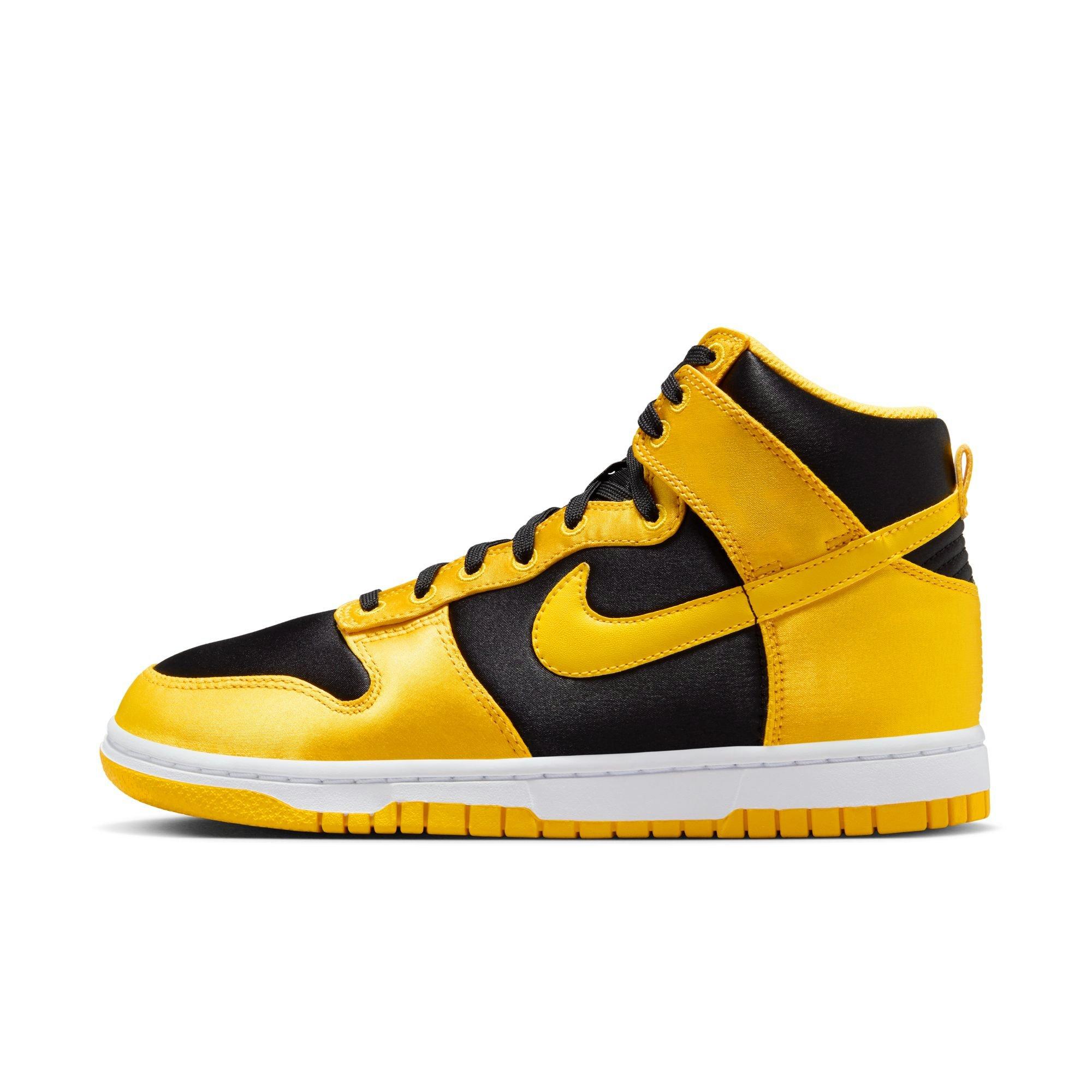 Nike Dunk High "Black/Varsity Maize/White" Women's Shoe - BLACK/YELLOW Thumbnail View 3