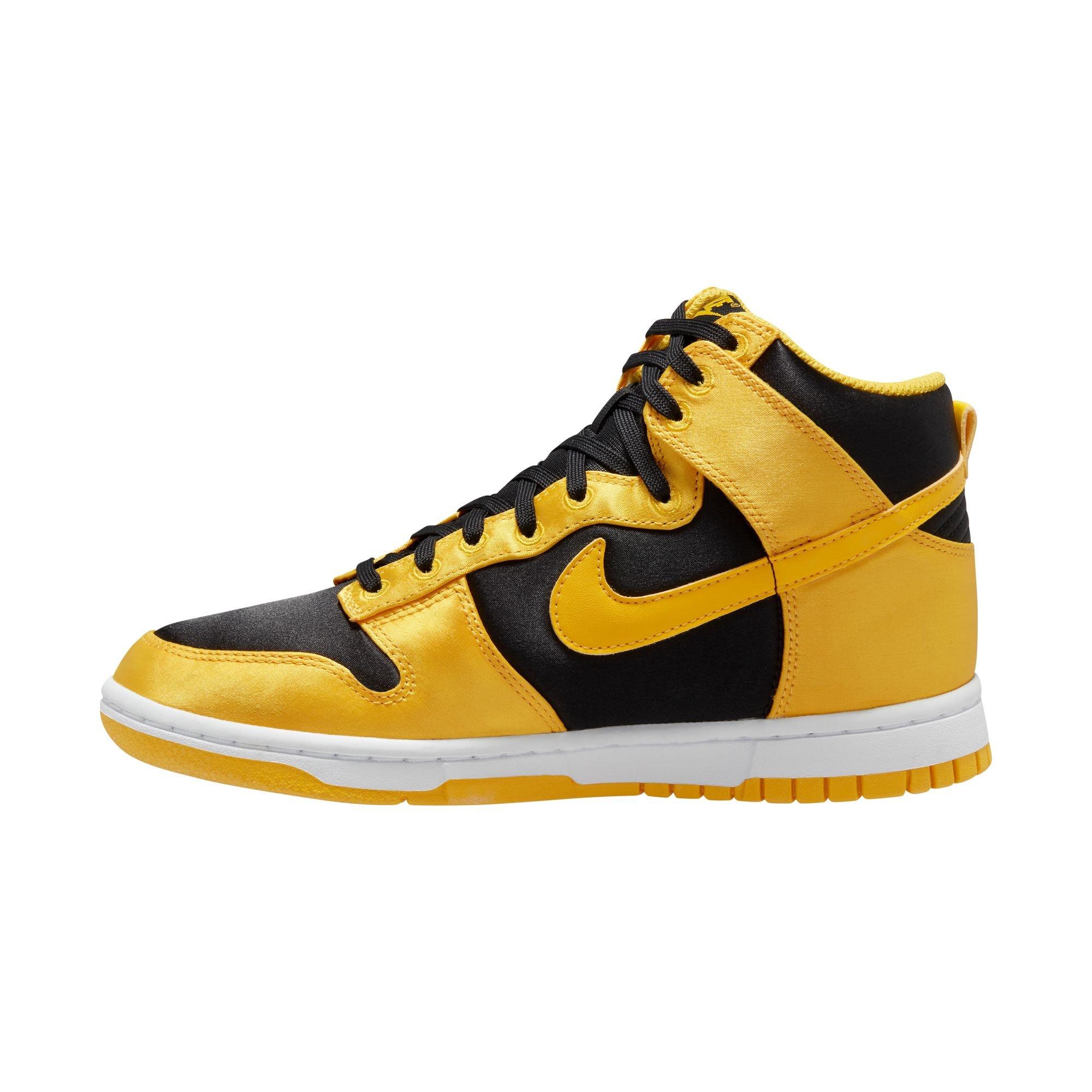 Nike Dunk High "Black/Varsity Maize/White" Women's Shoe - BLACK/YELLOW Thumbnail View 4