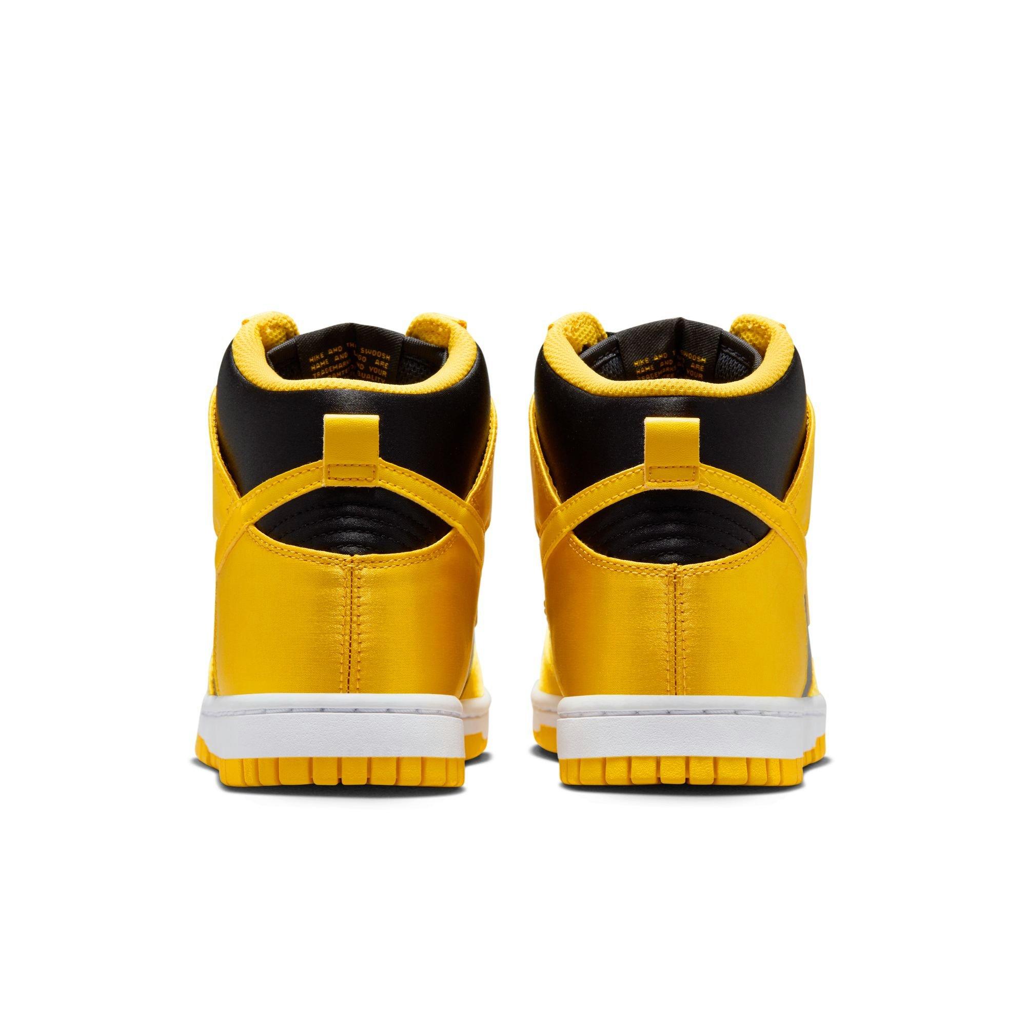 Nike Dunk High "Black/Varsity Maize/White" Women's Shoe - BLACK/YELLOW Thumbnail View 6