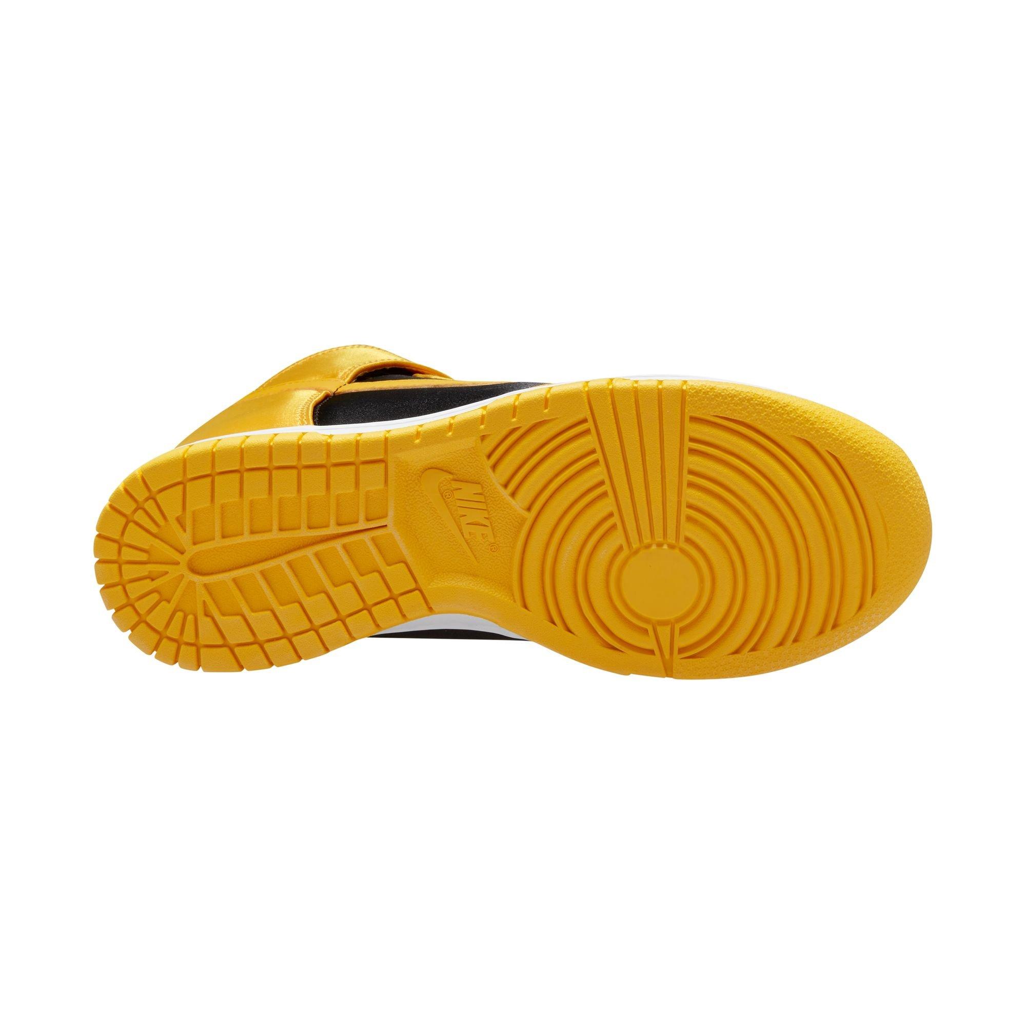 Nike Dunk High "Black/Varsity Maize/White" Women's Shoe - BLACK/YELLOW Thumbnail View 9