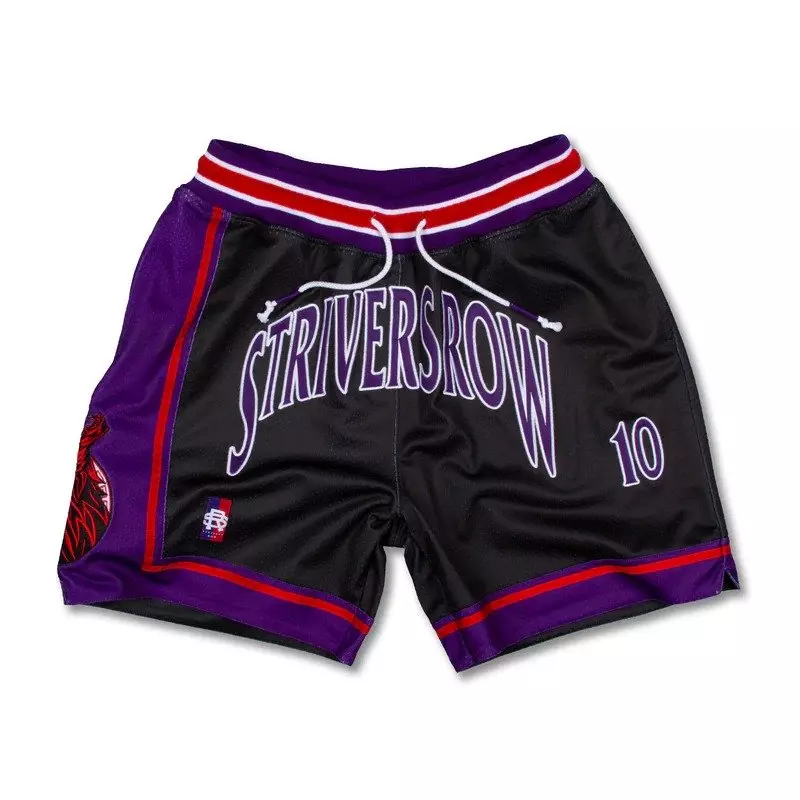 Strivers Row Men's Red Wolf Hoop Shorts - Black - BLACK