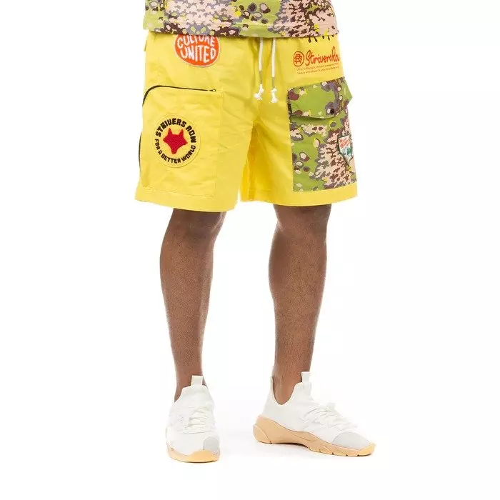 Strivers Row Men's Canter Nylon Shorts - Yellow - YELLOW