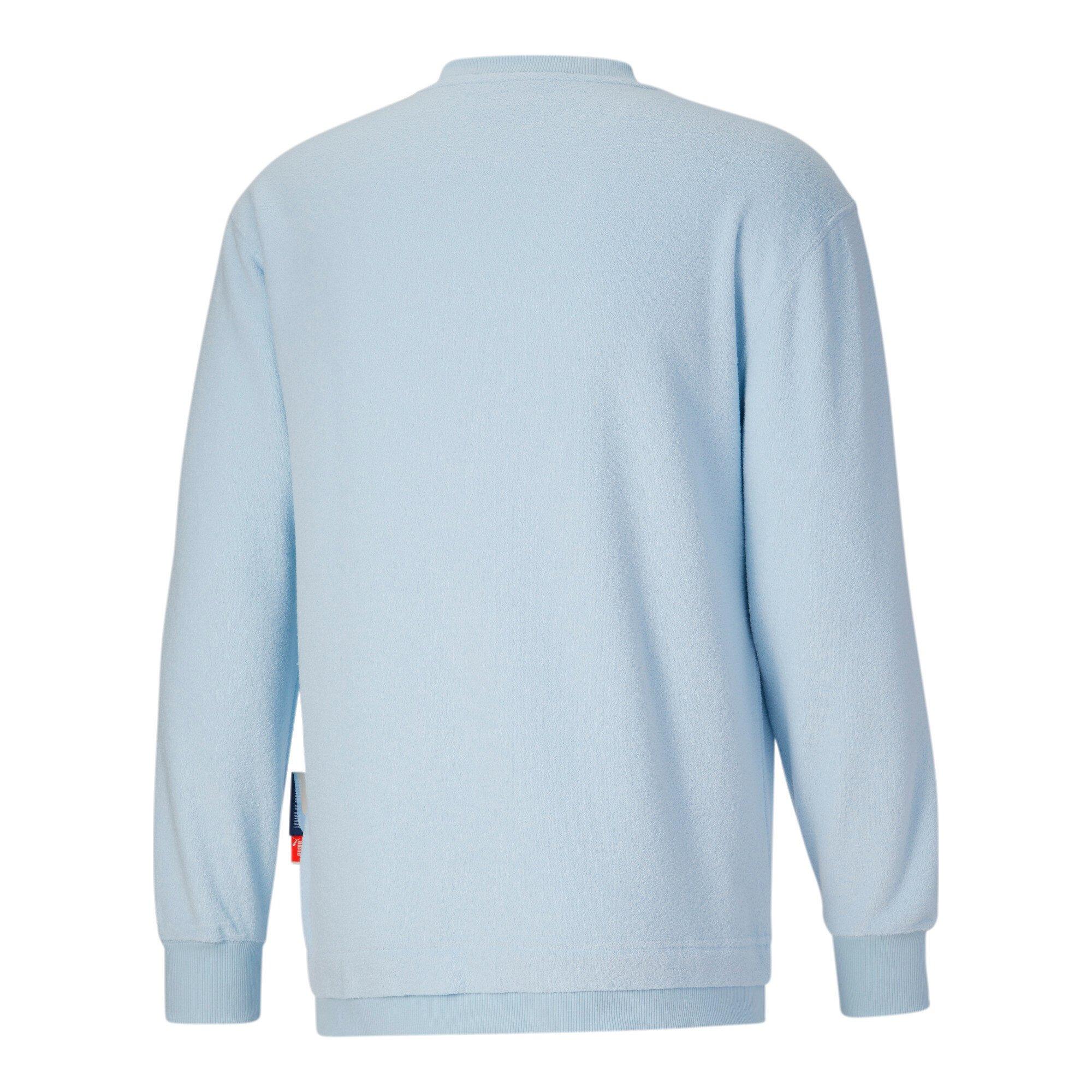 PUMA Men's Now And Then Crewneck Sweatshirt - BLUE Thumbnail View 6