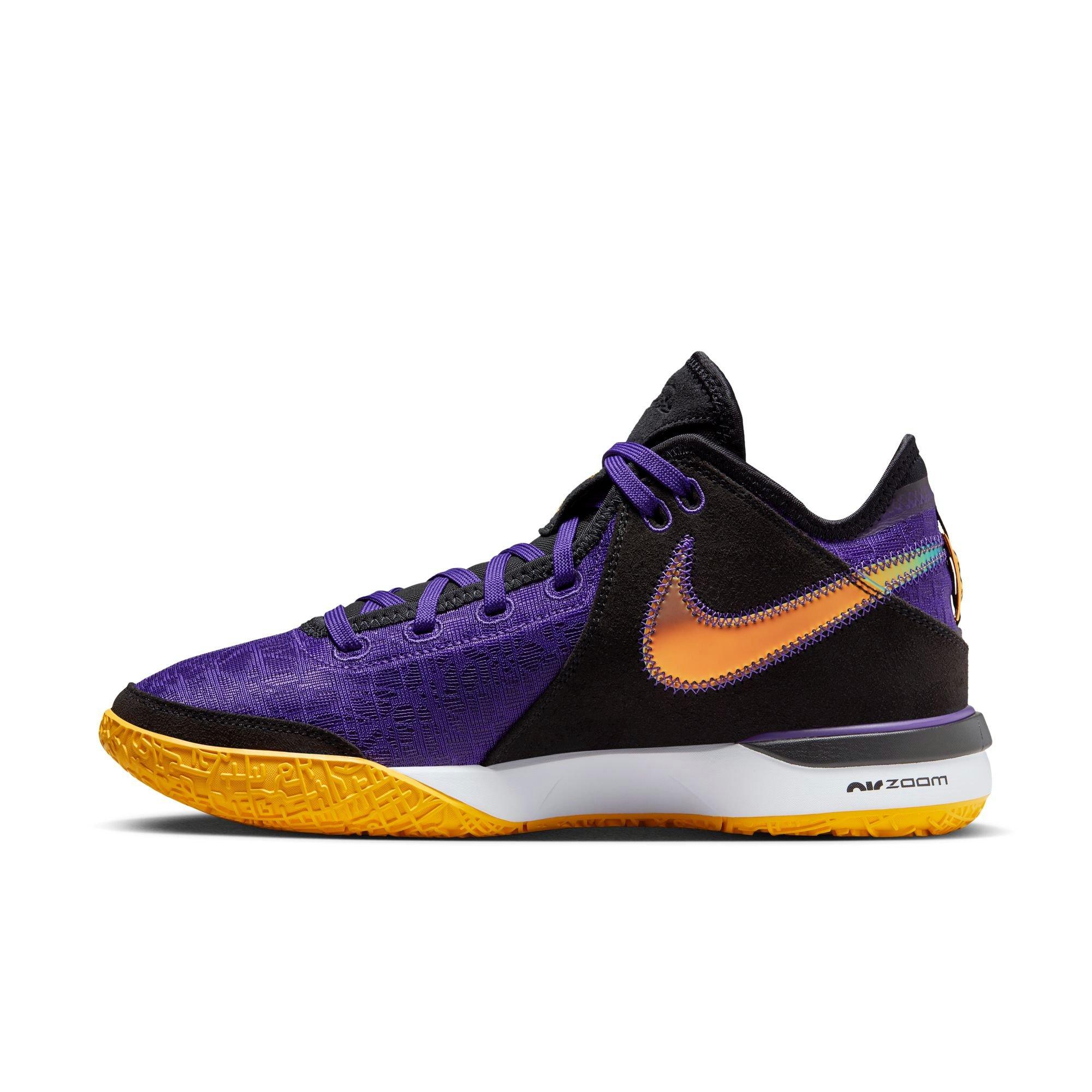 Nike LeBron NXXT Gen "Lakers" Men's Basketball Shoe - PURPLE/GOLD Thumbnail View 4