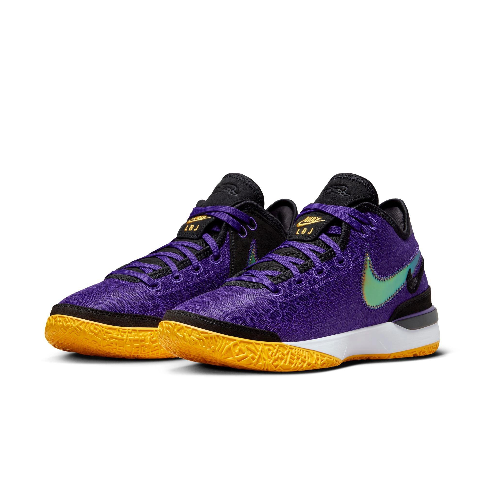 Nike LeBron NXXT Gen "Lakers" Men's Basketball Shoe - PURPLE/GOLD Thumbnail View 5