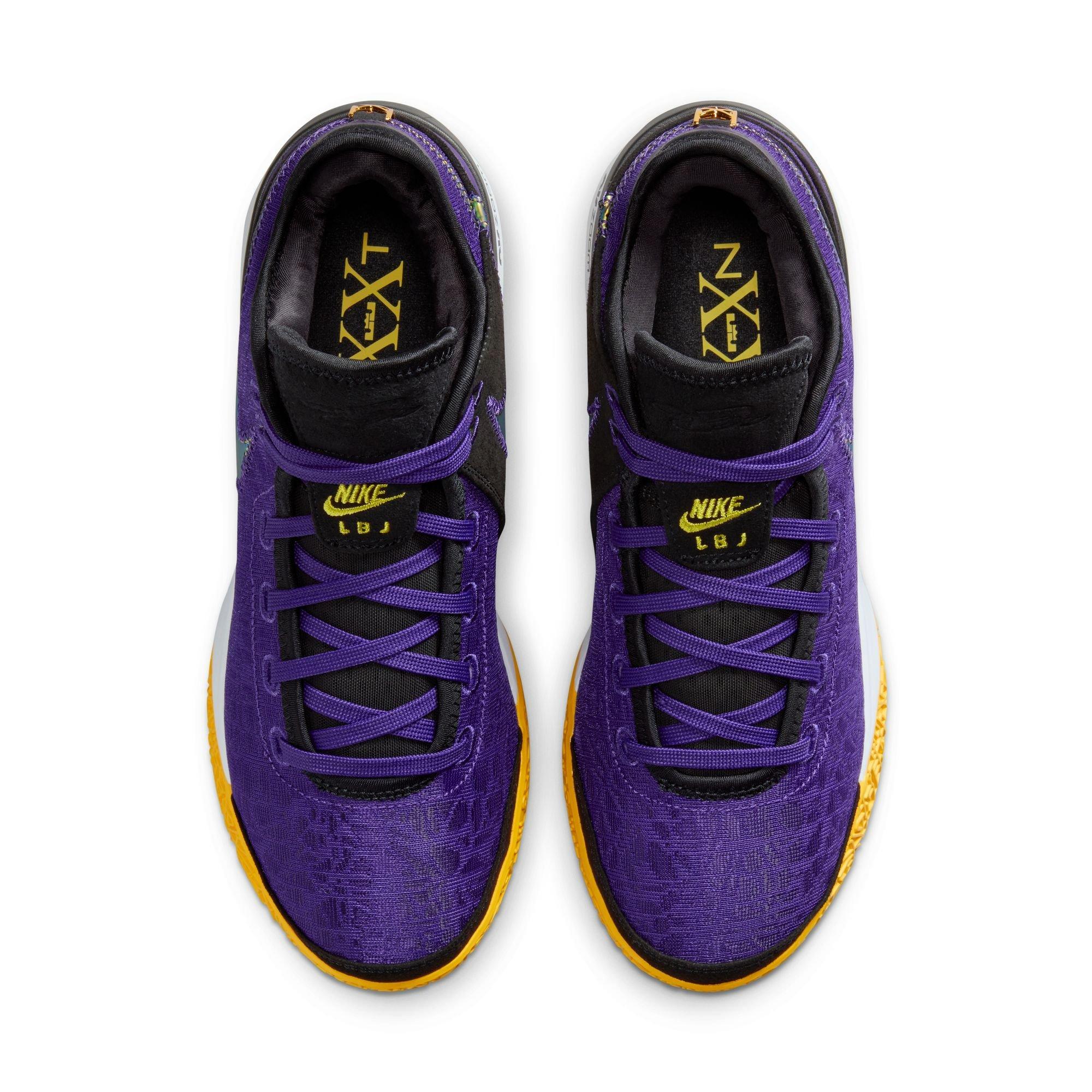 Nike LeBron NXXT Gen "Lakers" Men's Basketball Shoe - PURPLE/GOLD Thumbnail View 7