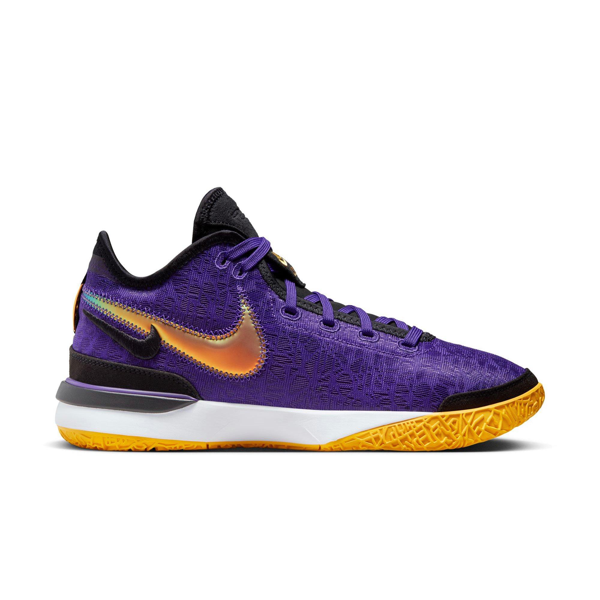 Nike LeBron NXXT Gen "Lakers" Men's Basketball Shoe - PURPLE/GOLD Thumbnail View 1