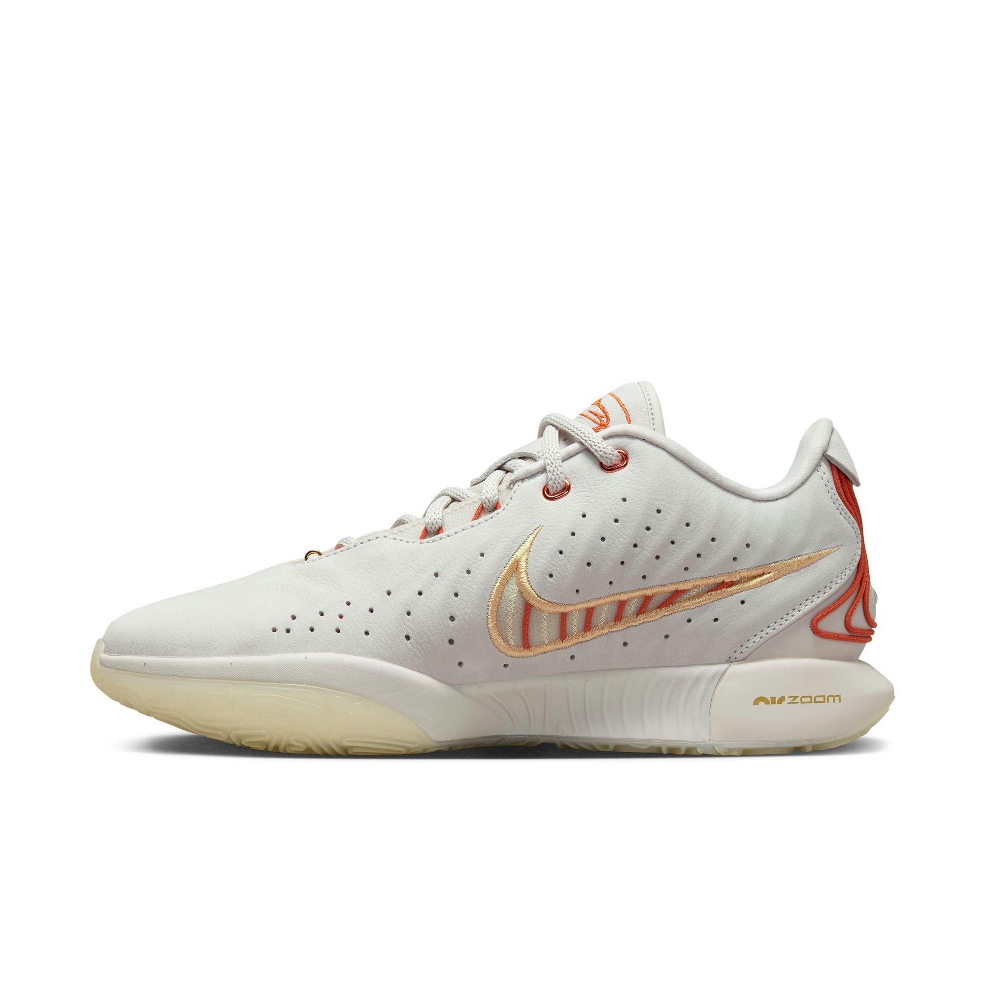 Nike LeBron XXI "Light Bone" Men's Basketball Shoe -  LIGHT BONE/CAMPFIRE ORANGE/COCONUT MILK Thumbnail View 8