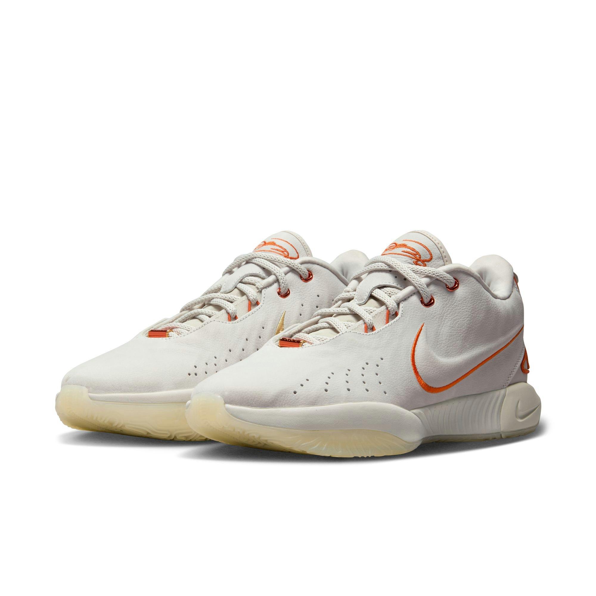 Nike LeBron XXI "Light Bone" Men's Basketball Shoe -  LIGHT BONE/CAMPFIRE ORANGE/COCONUT MILK Thumbnail View 6