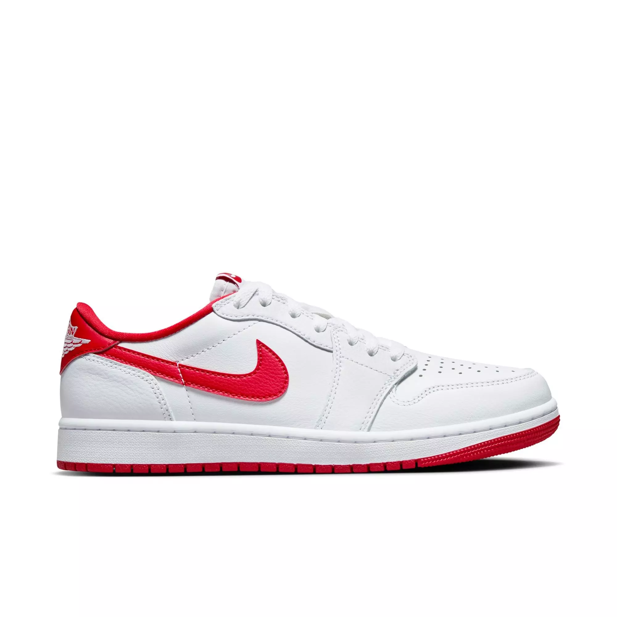 Jordan 1 Low OG "University Red" Men's Shoe - WHITE/UNIVERSITY RED