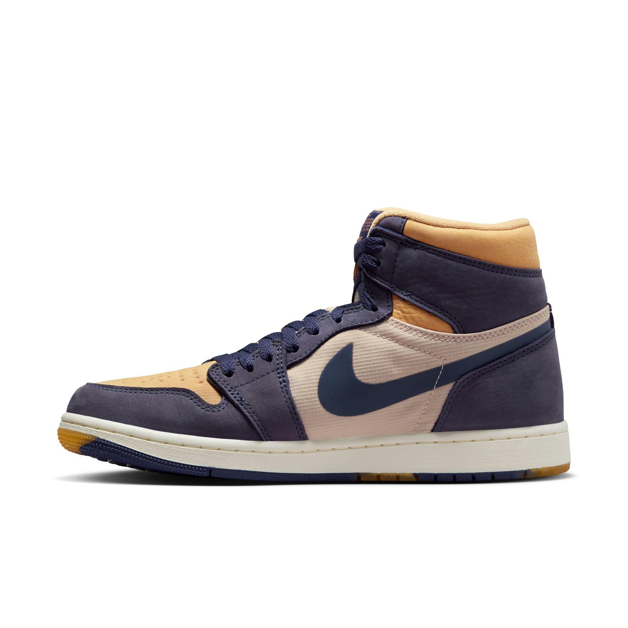 Navy blue and yellow jordans 2025