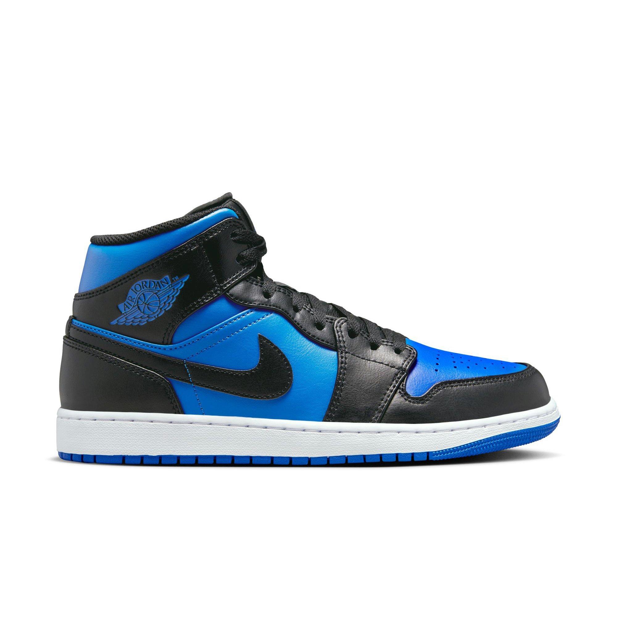 White black outlet blue jordans