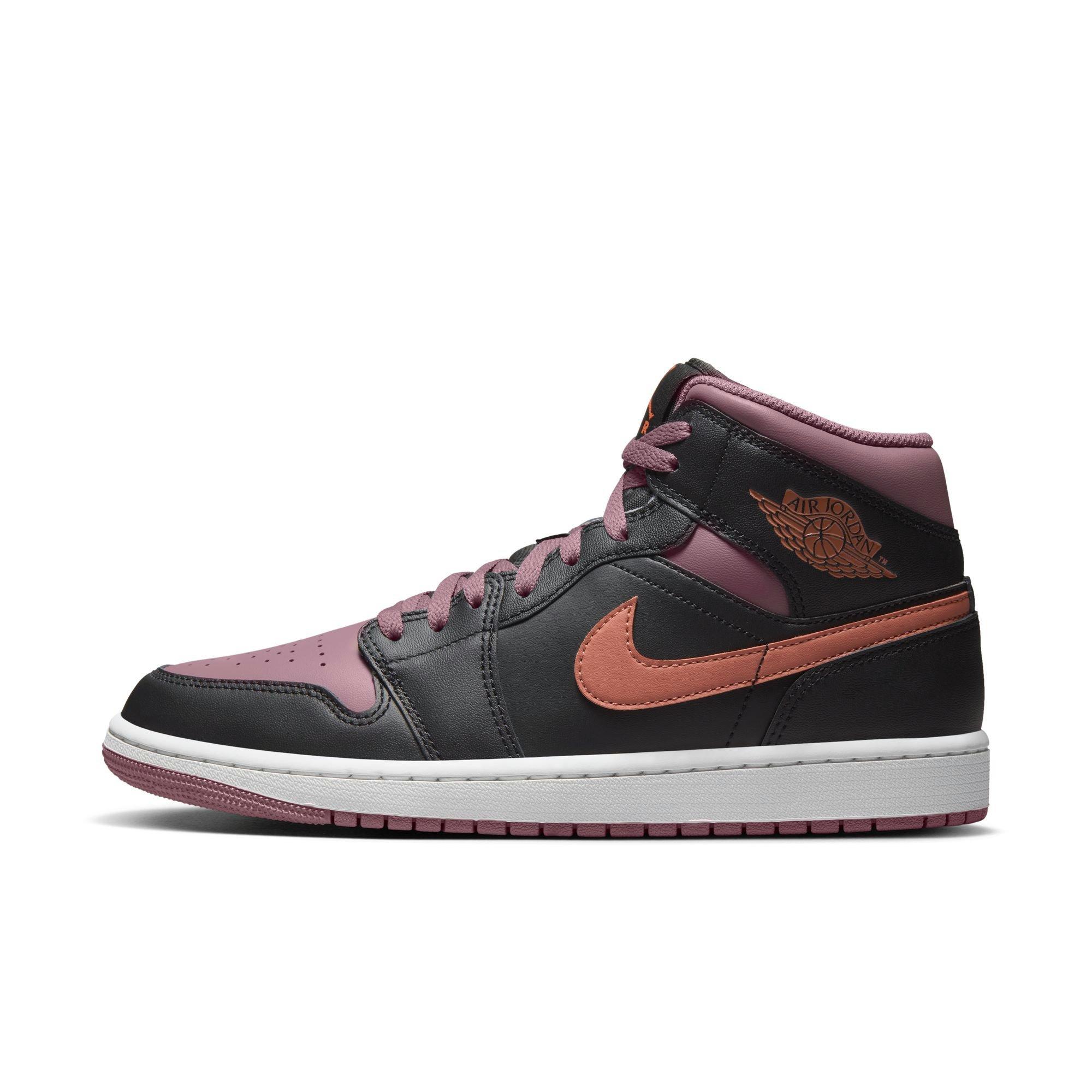 Jordan 1 Mid SE Men's "Black/Sky J Orange/Sky J Mauve/White" Shoe