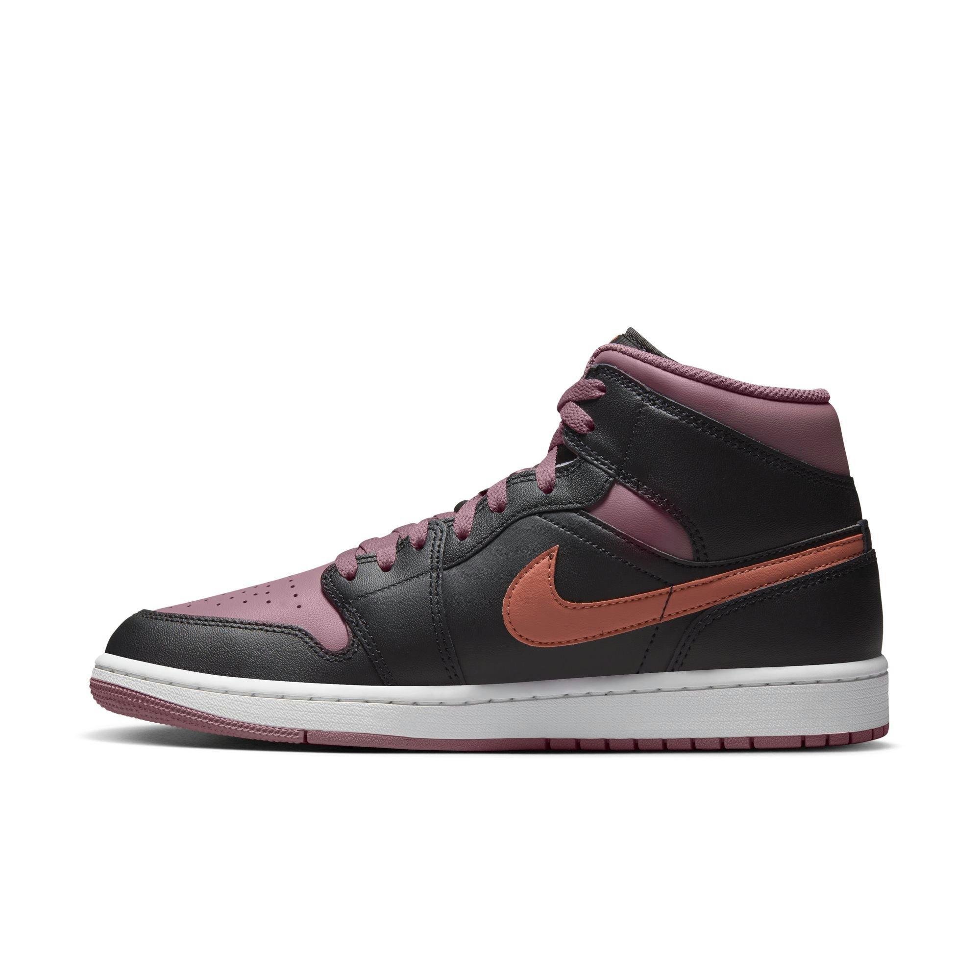 Jordan 1 Mid SE Men's "Black/Sky J Orange/Sky J Mauve/White" Shoe