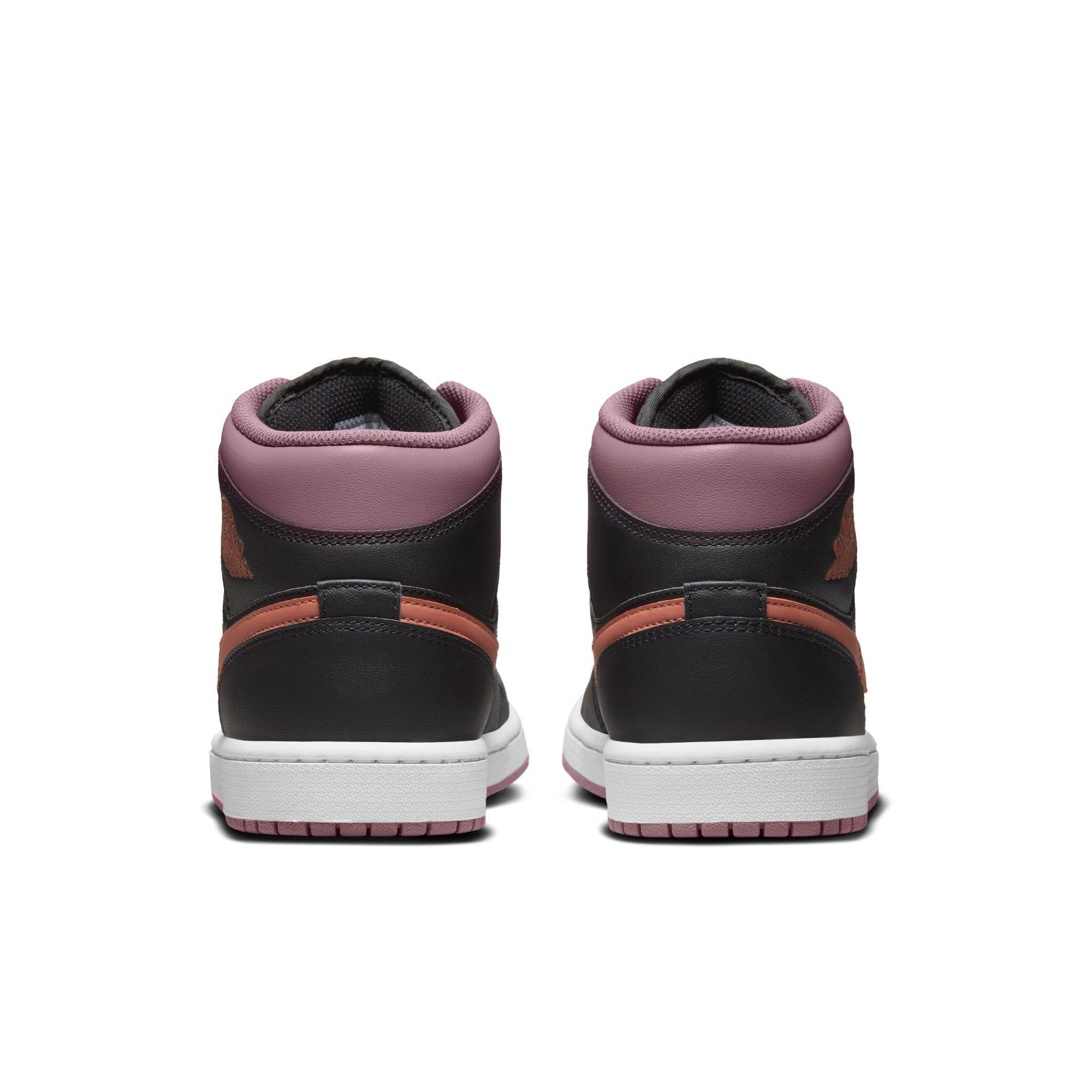 Jordan 1 Mid SE Men's "Black/Sky J Orange/Sky J Mauve/White" Shoe