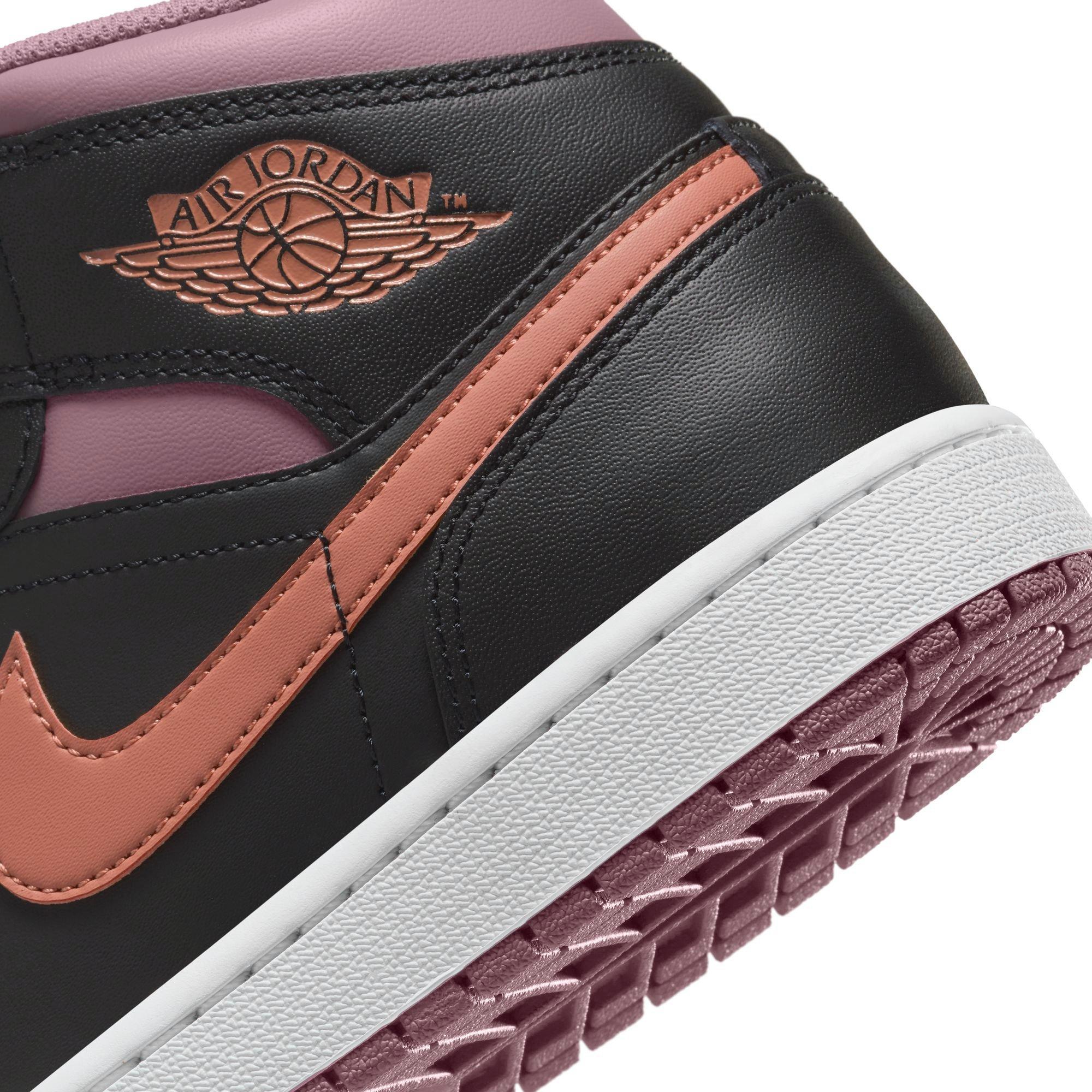 Jordan 1 Mid SE Men's "Black/Sky J Orange/Sky J Mauve/White" Shoe