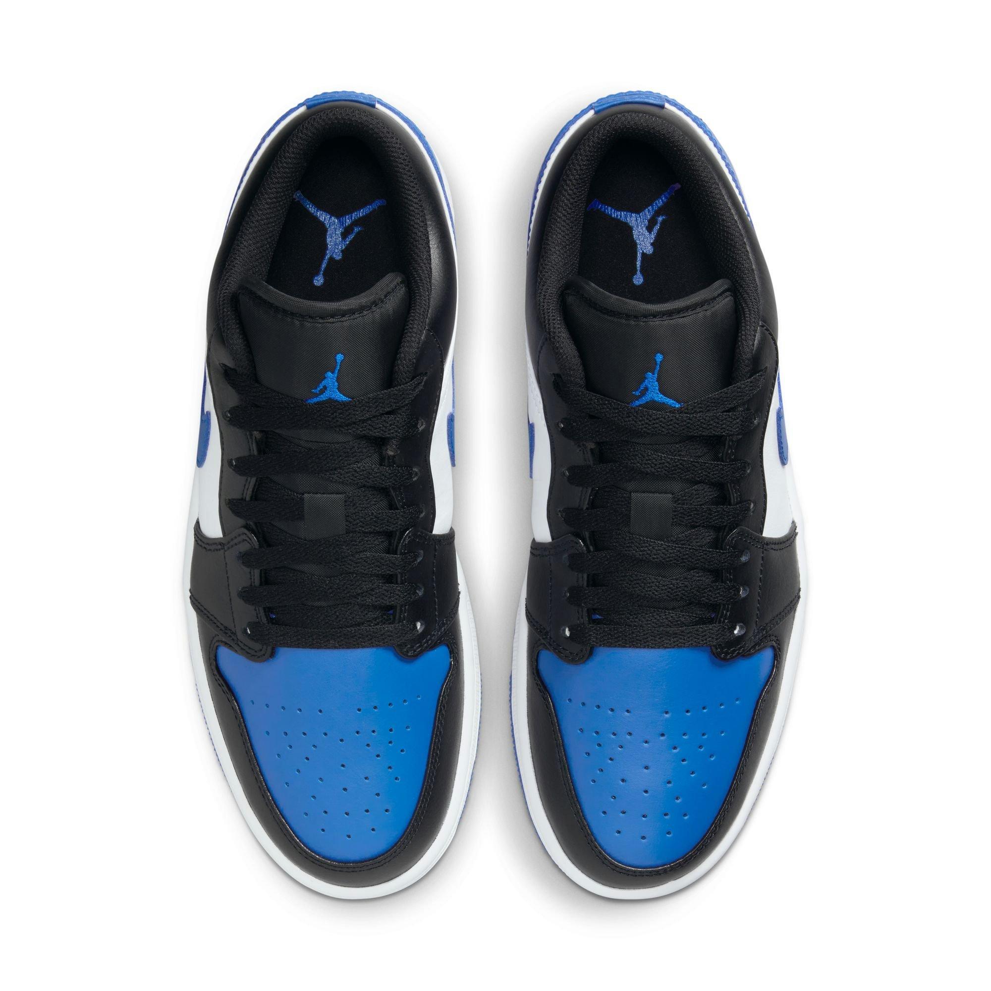 Black blue and white jordan cheap 1s