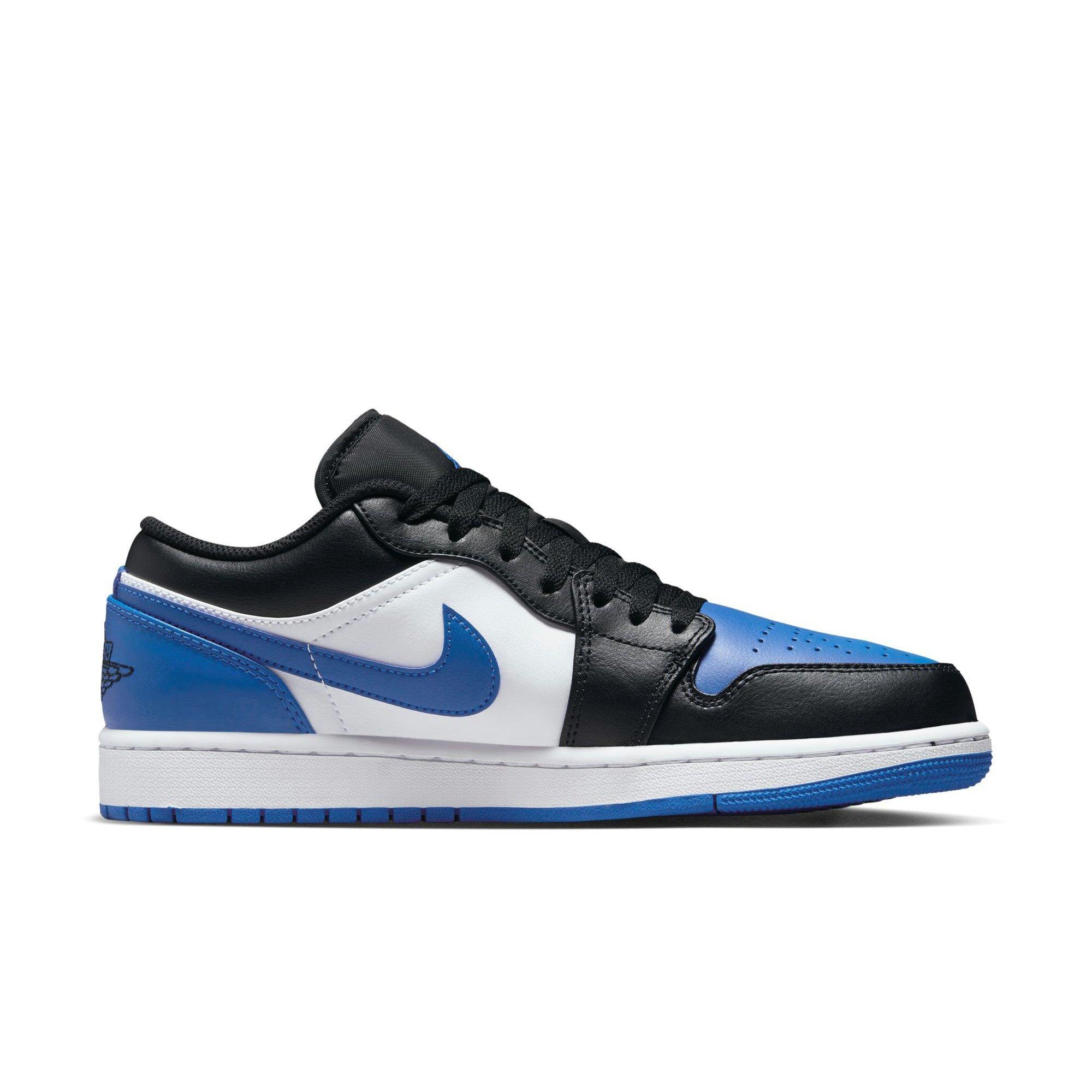 Blue low hot sale top jordans