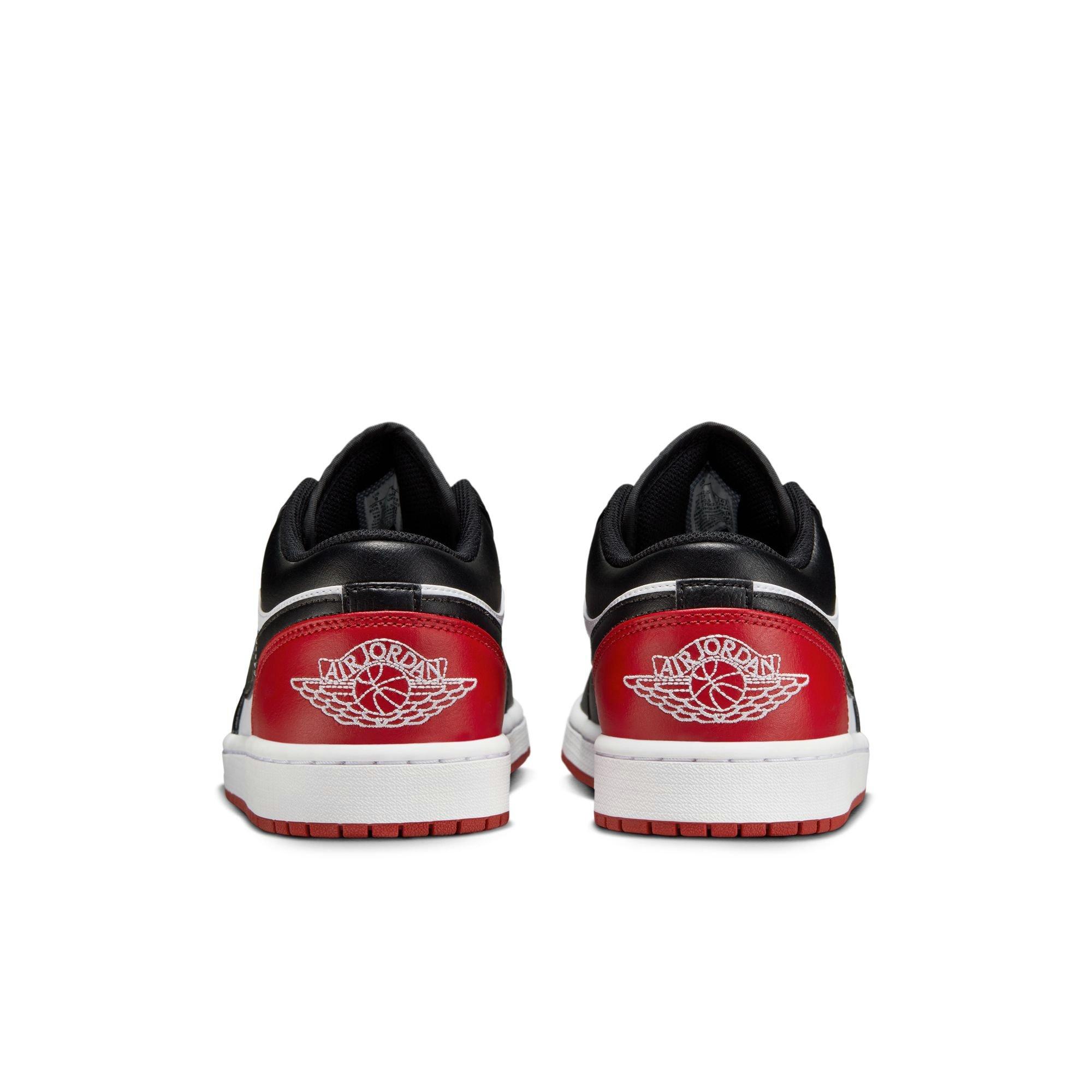 Jordan 1 Low "White/Black/Varsity Red" Men's Shoe - WHITE/RED Thumbnail View 3