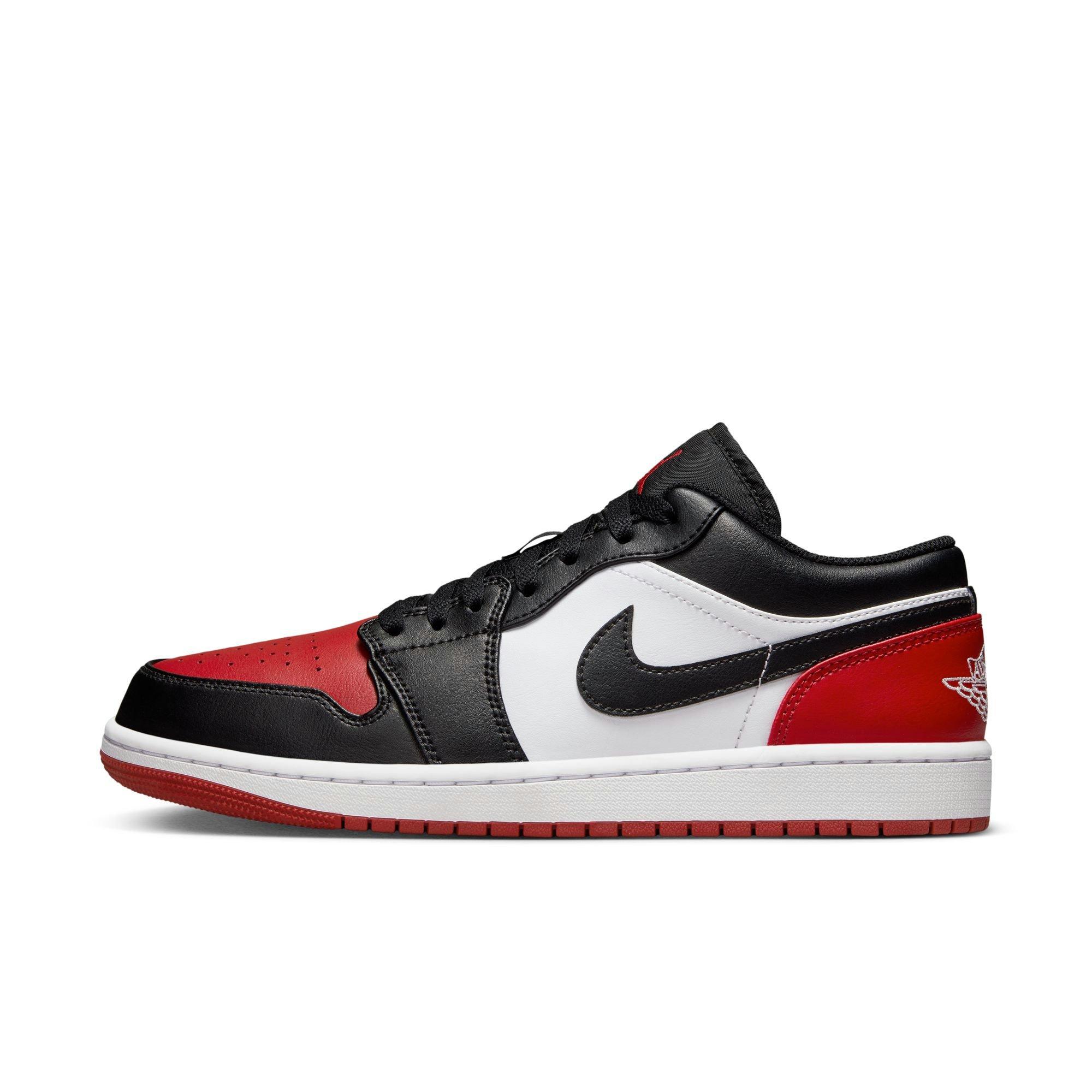 Jordan 1 Low "White/Black/Varsity Red" Men's Shoe - WHITE/RED Thumbnail View 6