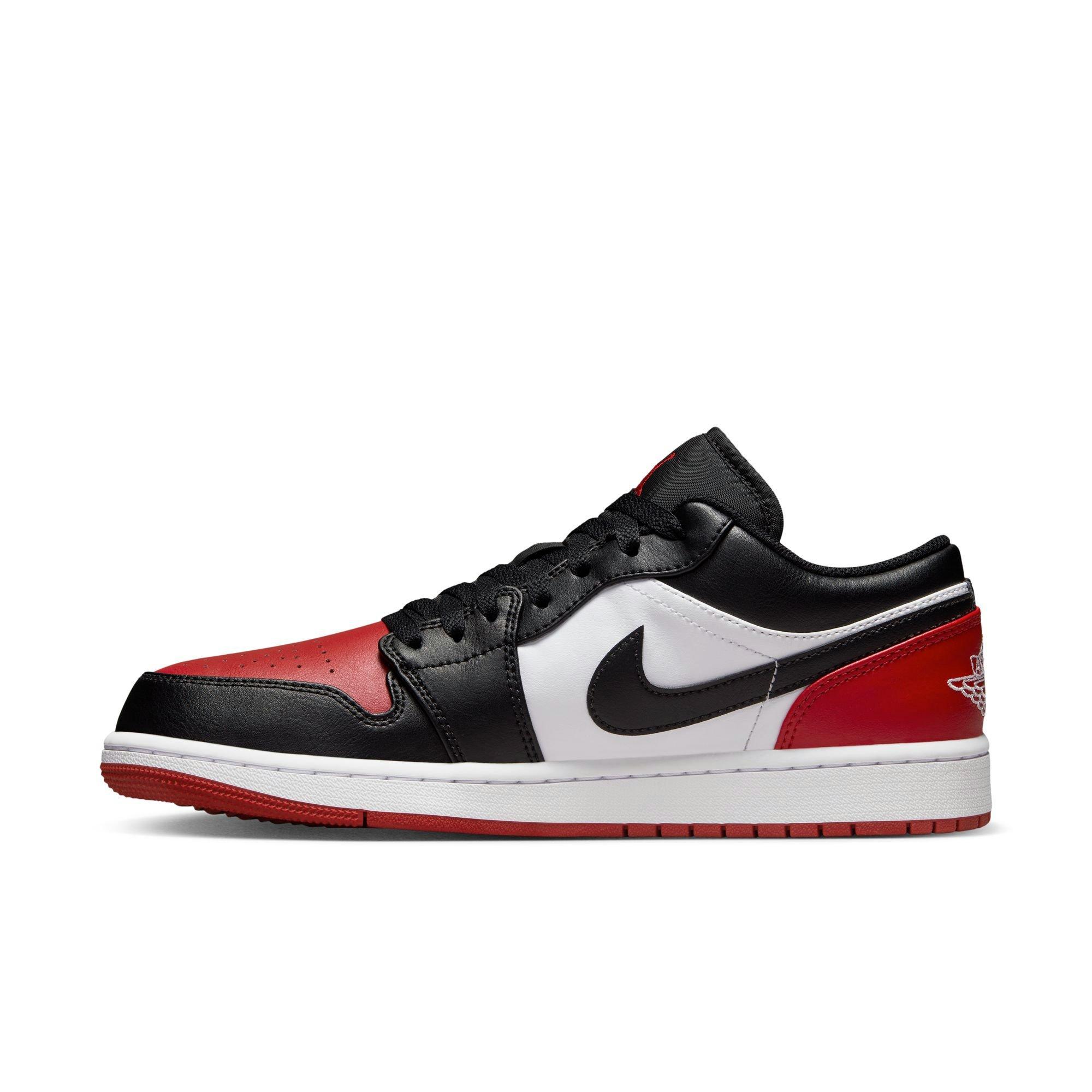 Jordan 1 Low "White/Black/Varsity Red" Men's Shoe - WHITE/RED Thumbnail View 7
