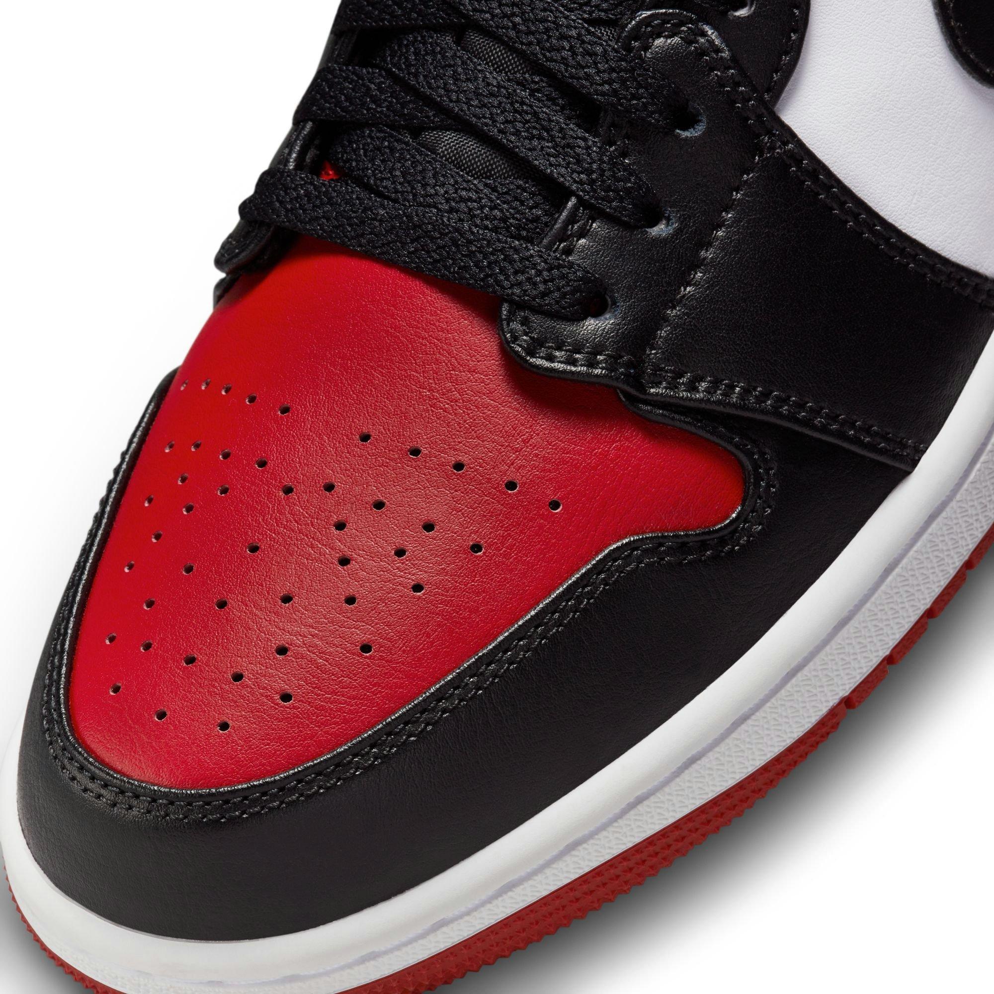 Jordan 1 Low "White/Black/Varsity Red" Men's Shoe - WHITE/RED Thumbnail View 10