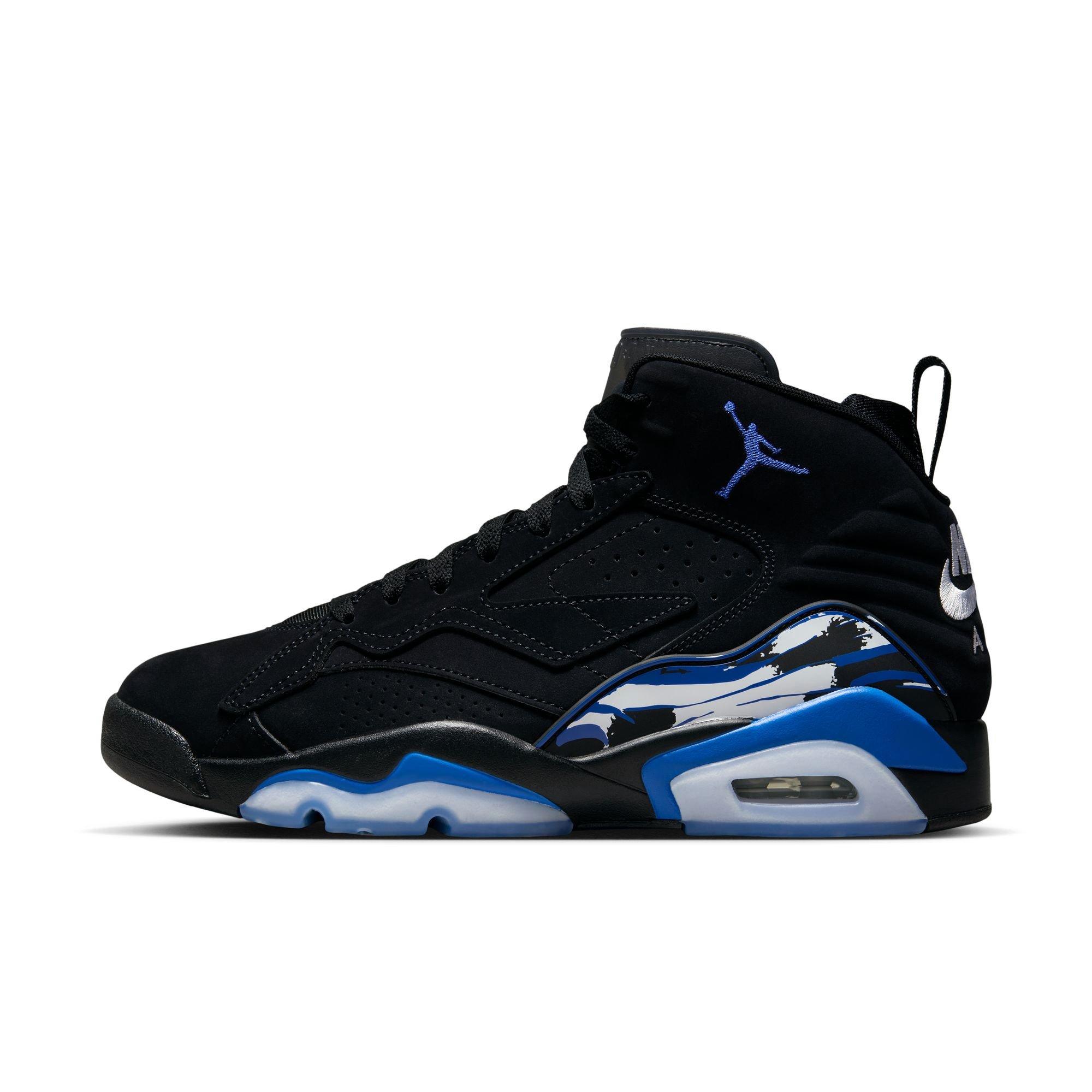 Jordan shoes black and blue sale