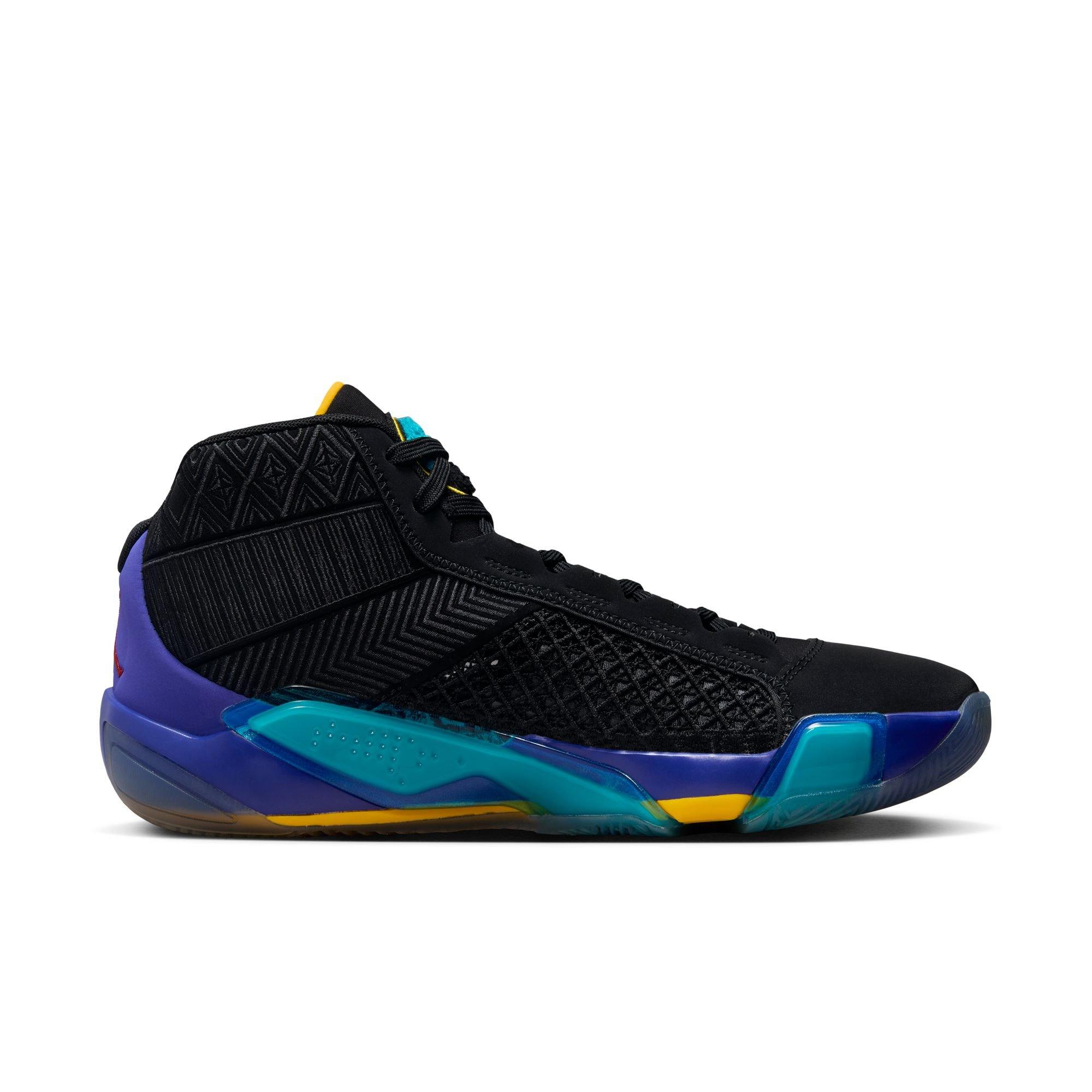 Jordan XXXVIII "Aqua" Men's Basketball Shoe - BLACK/TRUE RED/BRIGHT CONCORD Thumbnail View 2