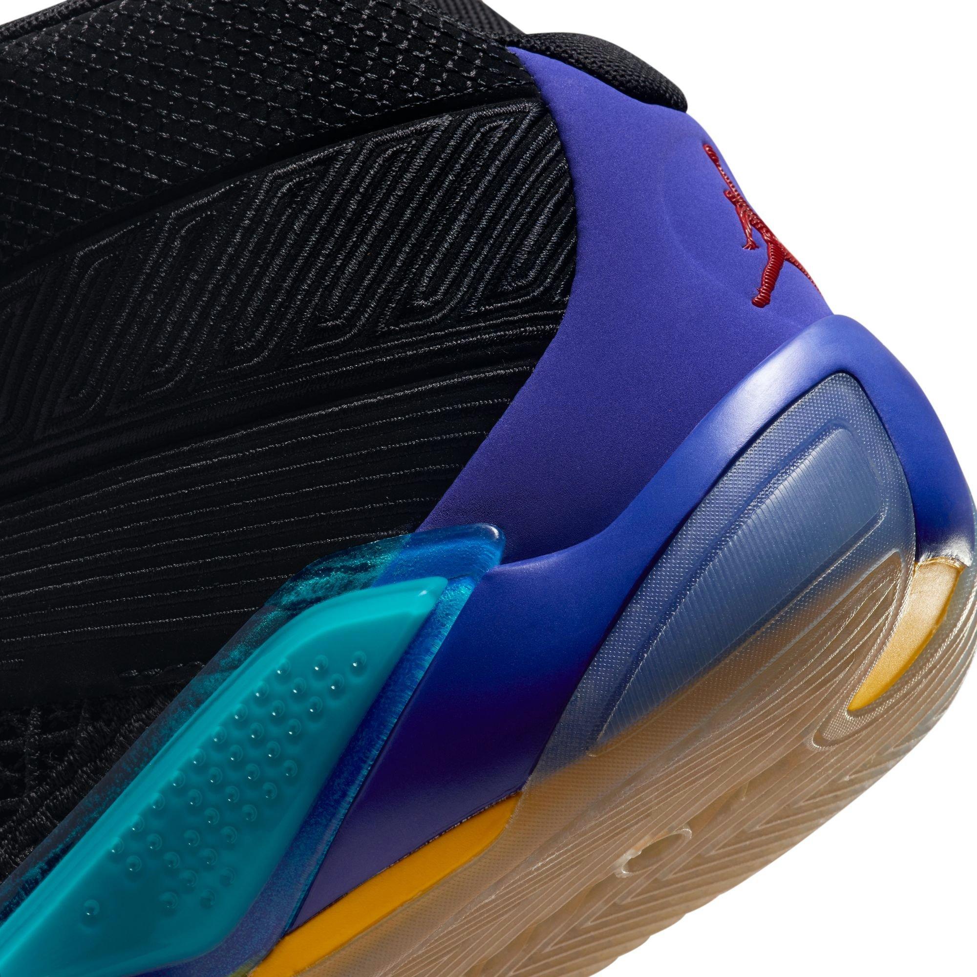 Jordan XXXVIII "Aqua" Men's Basketball Shoe - BLACK/TRUE RED/BRIGHT CONCORD Thumbnail View 5