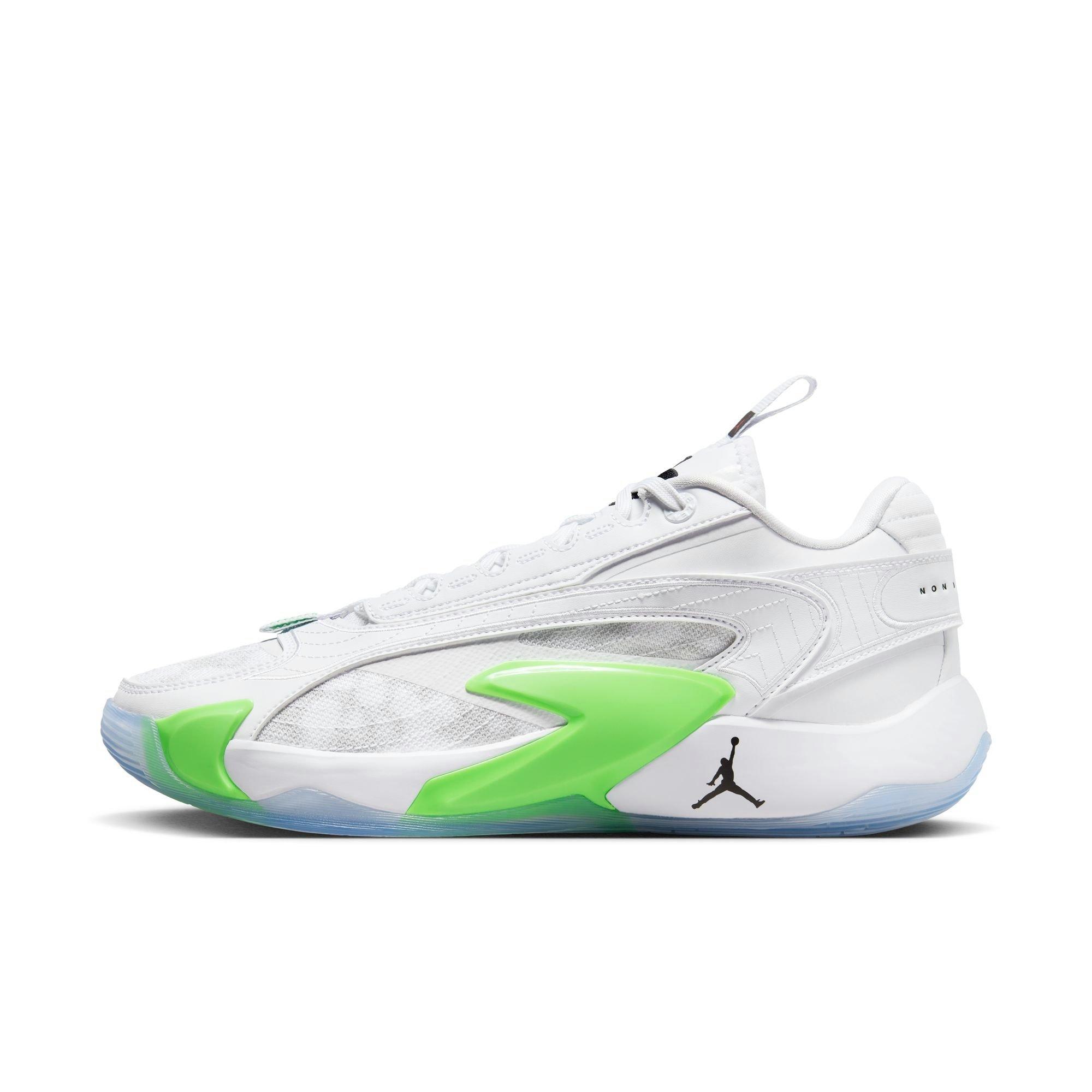Jordan Luka 2 "Trick Shot" Men's Basketball Shoe - WHITE/BLACK/GREEN STRIKE Thumbnail View 6