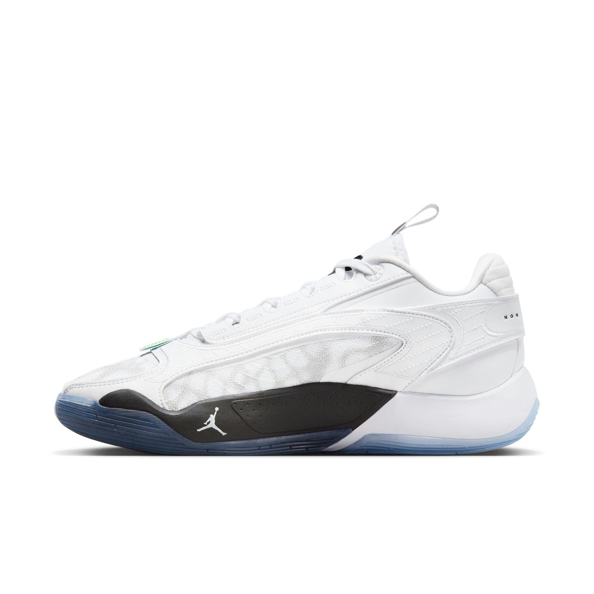 Jordan Luka 2 "Trick Shot" Men's Basketball Shoe - WHITE/BLACK/GREEN STRIKE Thumbnail View 7