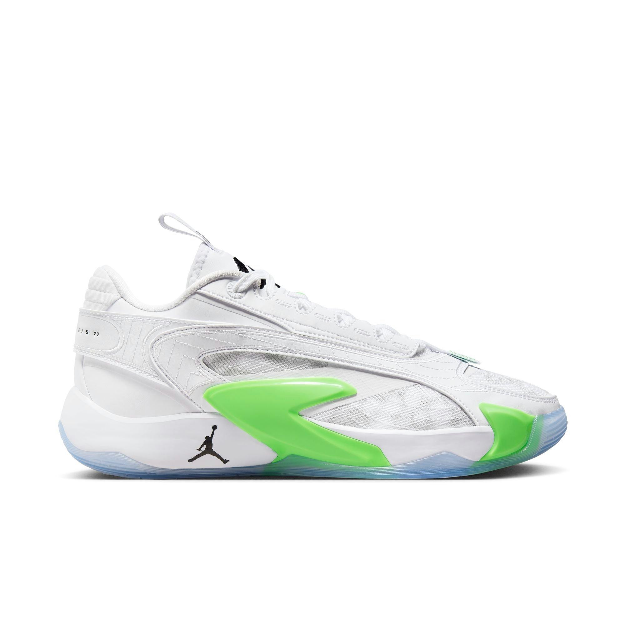 Jordan Luka 2 "Trick Shot" Men's Basketball Shoe - WHITE/BLACK/GREEN STRIKE Thumbnail View 1