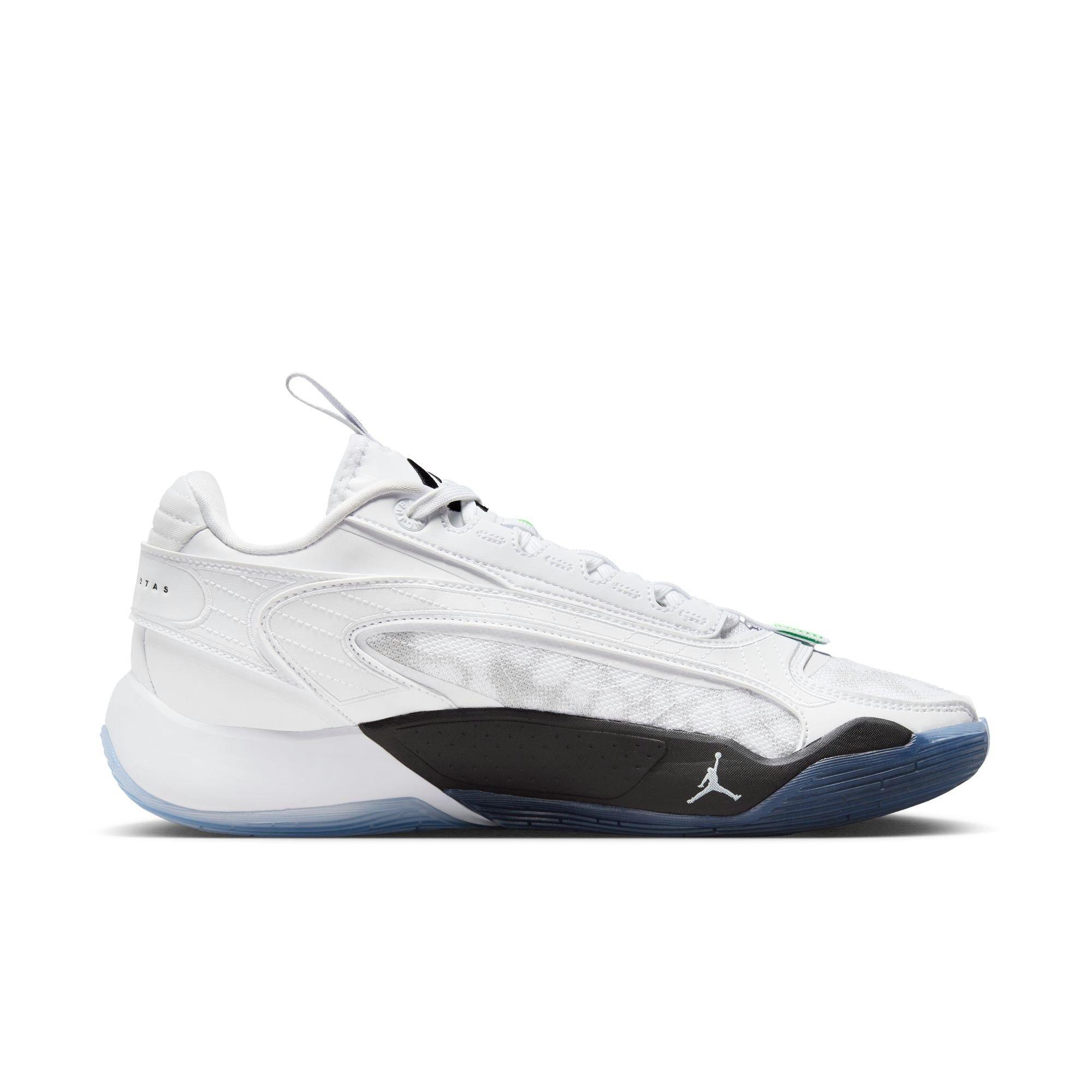 Jordan Luka 2 "Trick Shot" Men's Basketball Shoe - WHITE/BLACK/GREEN STRIKE Thumbnail View 2