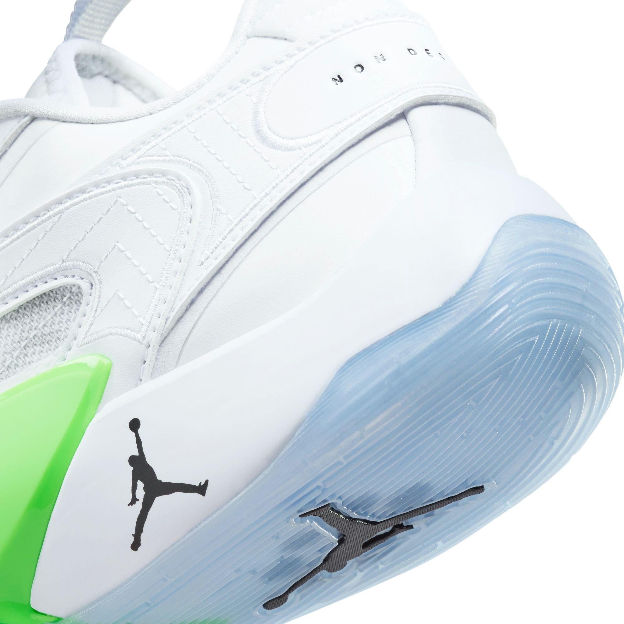 Jordan Luka 2 "Trick Shot" Men's Basketball Shoe - WHITE/BLACK/GREEN STRIKE Thumbnail View 5