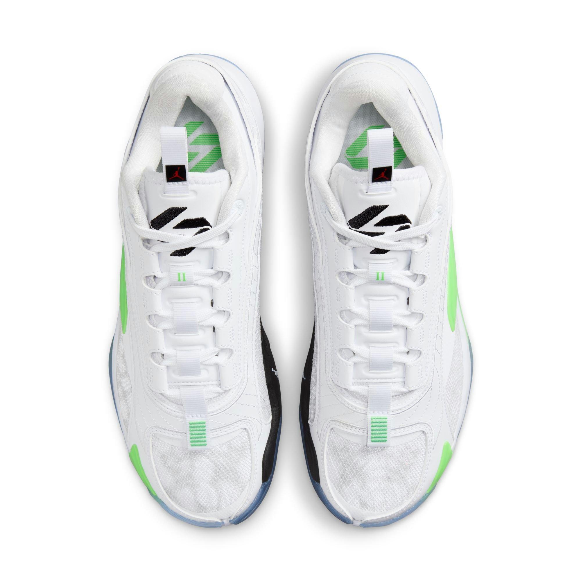 Jordan Luka 2 "Trick Shot" Men's Basketball Shoe - WHITE/BLACK/GREEN STRIKE Thumbnail View 9